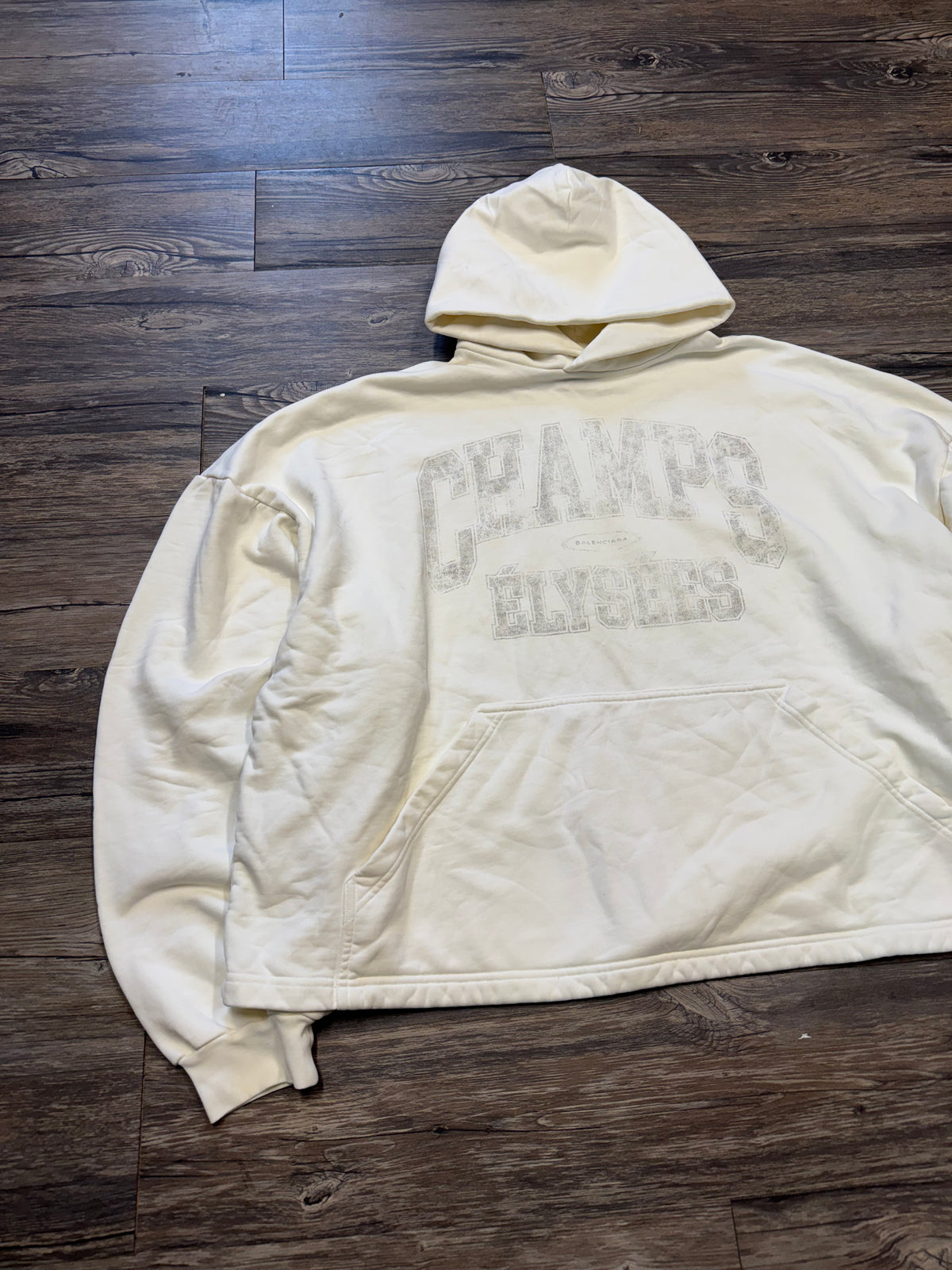 BALENCIAGA CHAMPS CREAM BOXY HOODIE (3)