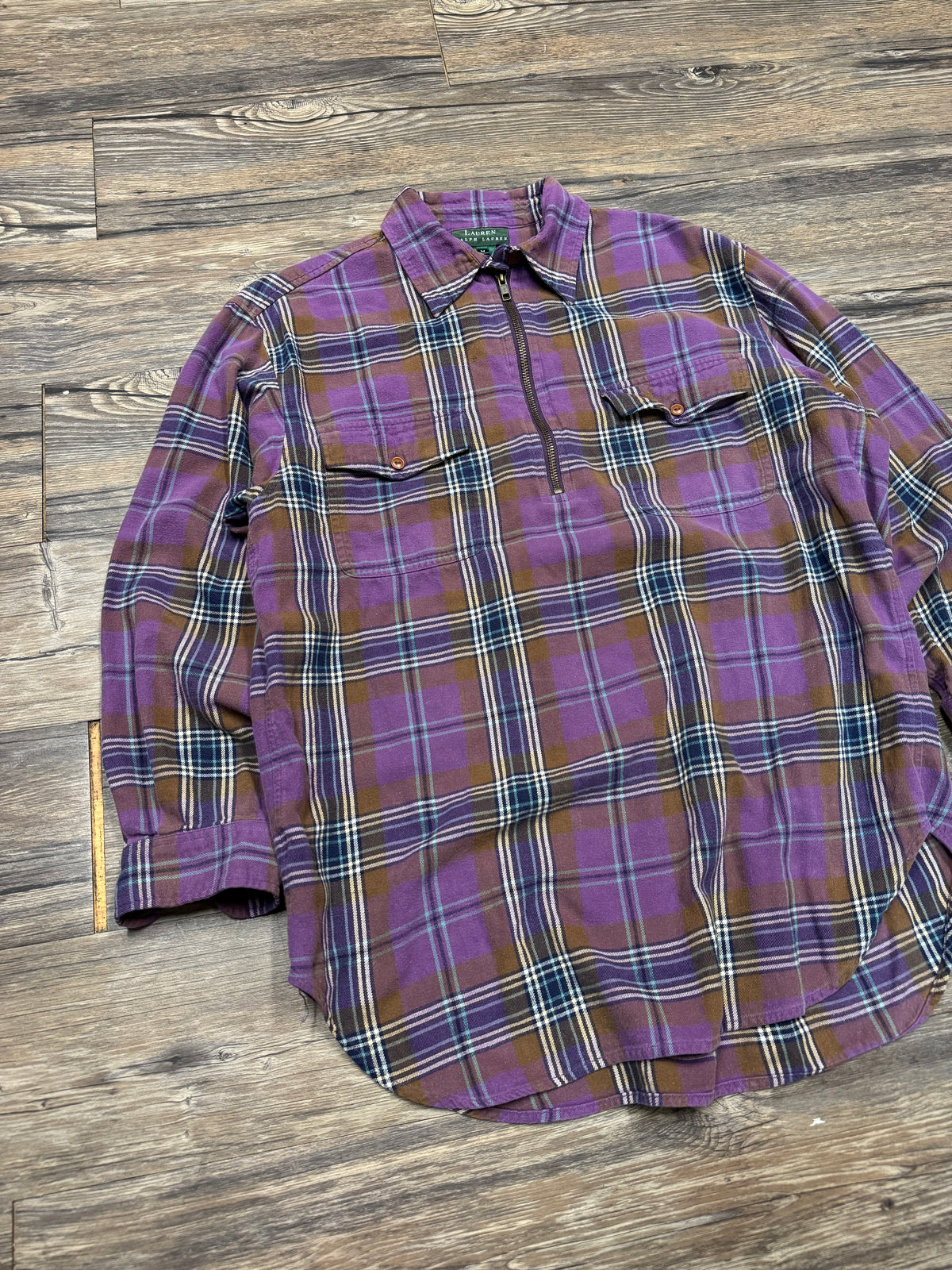 POLO LAUREN RALPH LAUREN BUTTON-UP FLANNEL (M)