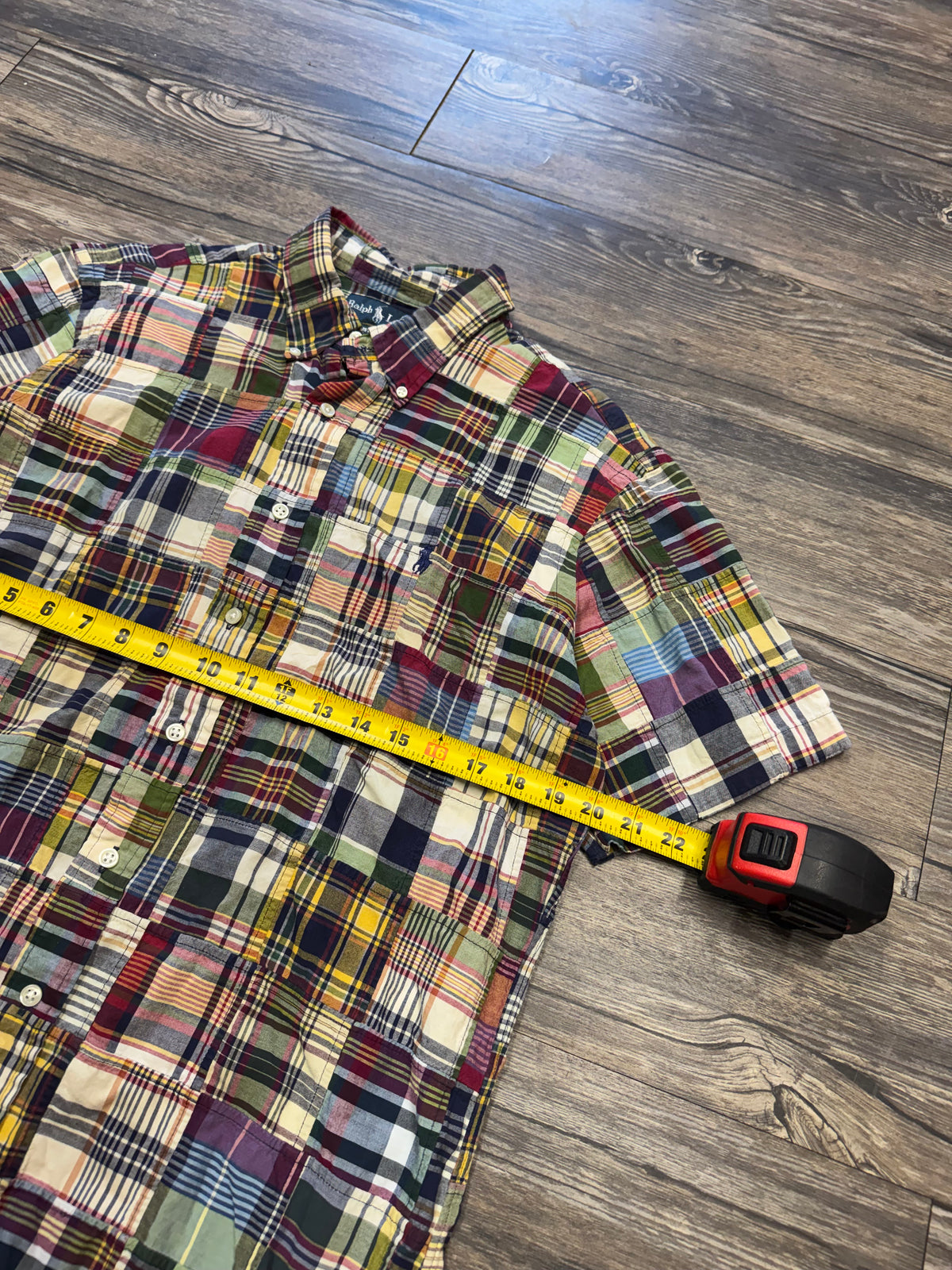 POLO RALPH LAUREN FLANNEL CAMP SHIRT (L)
