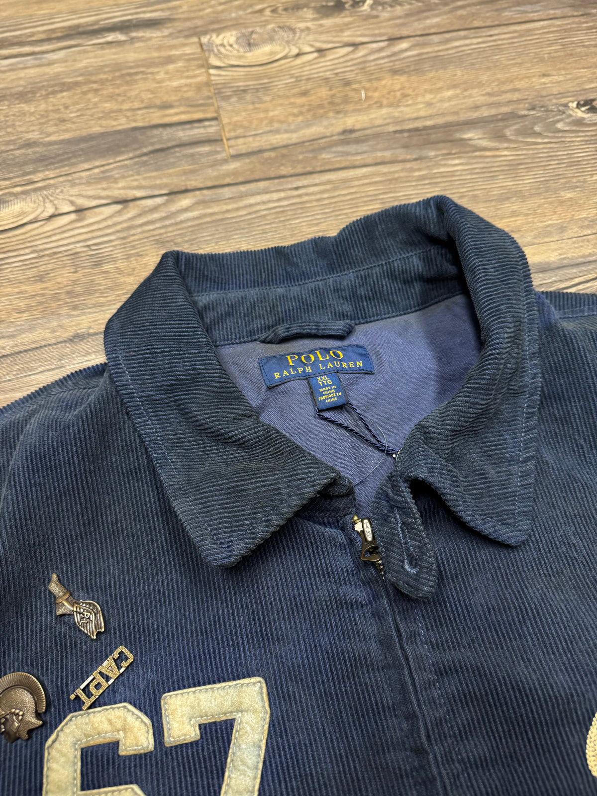 POLO RALPH LAUREN CORDUROY SPARTANS RLPC VARSITY JACKET (XXL)