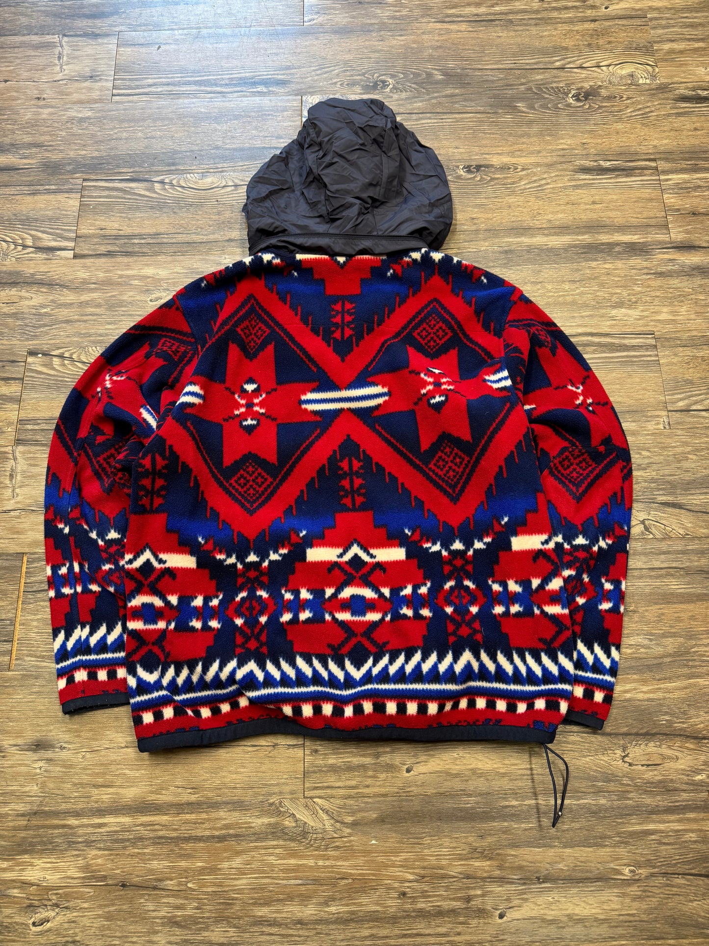 POLO RALPH LAUREN VTG AZTEC FLEECE QUARTER ZIP (L)