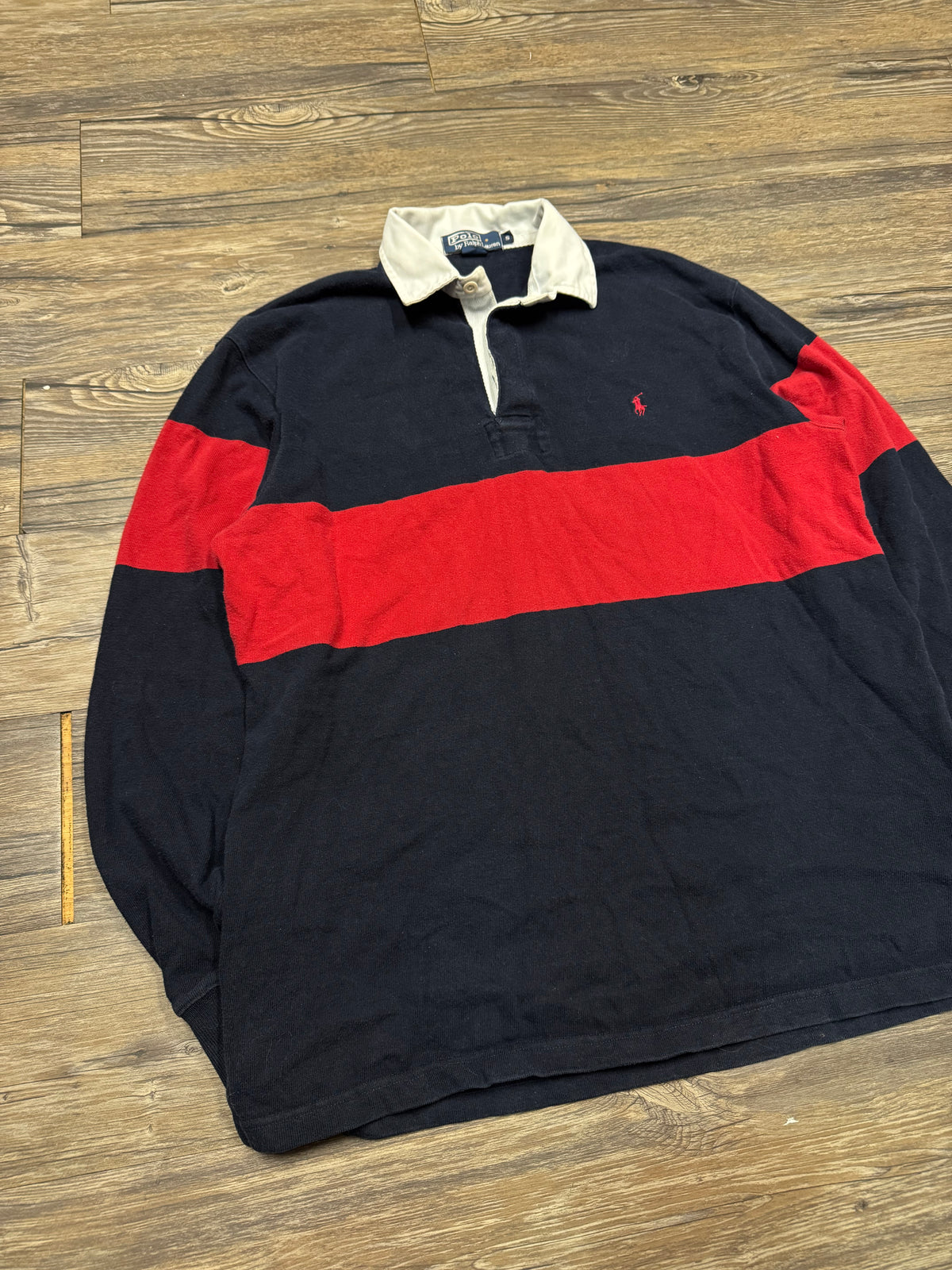 POLO RALPH LAUREN SMALL PONY STRIPED RUGBY (L)