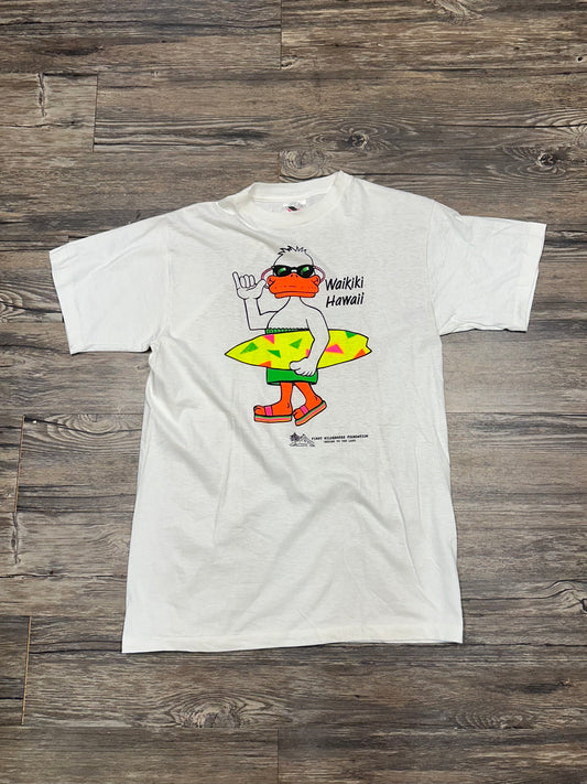 VINTAGE WAIKIKI HAWAII DUCK GRAPHIC T-SHIRT (LARGE)