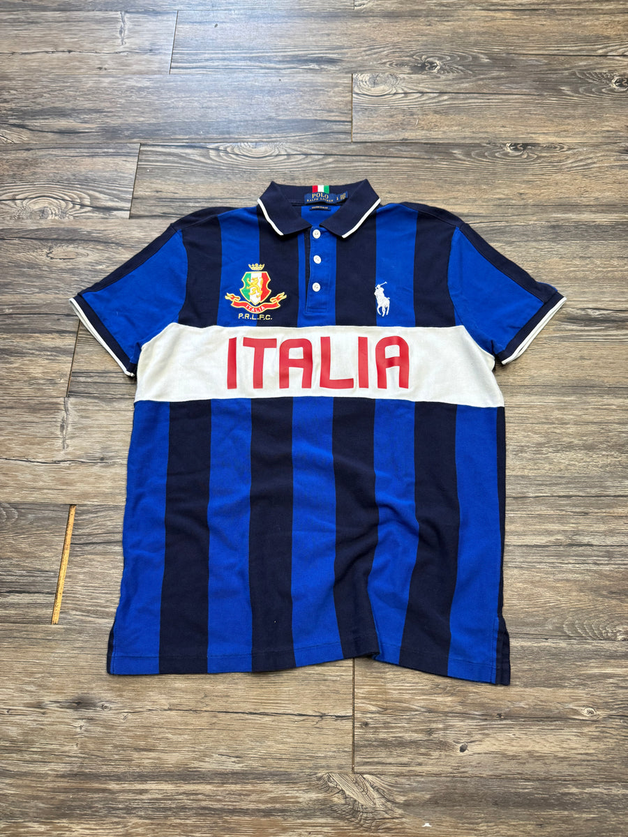 POLO RALPH LAUREN ITALIA JERSEY STYLE BIG PONY POLO (L)