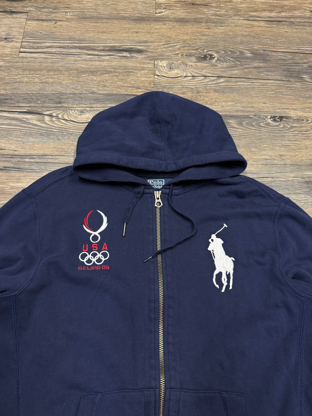 POLO RALPH LAUREN USA OLYMPICS BIG PONY HOODIE (L)
