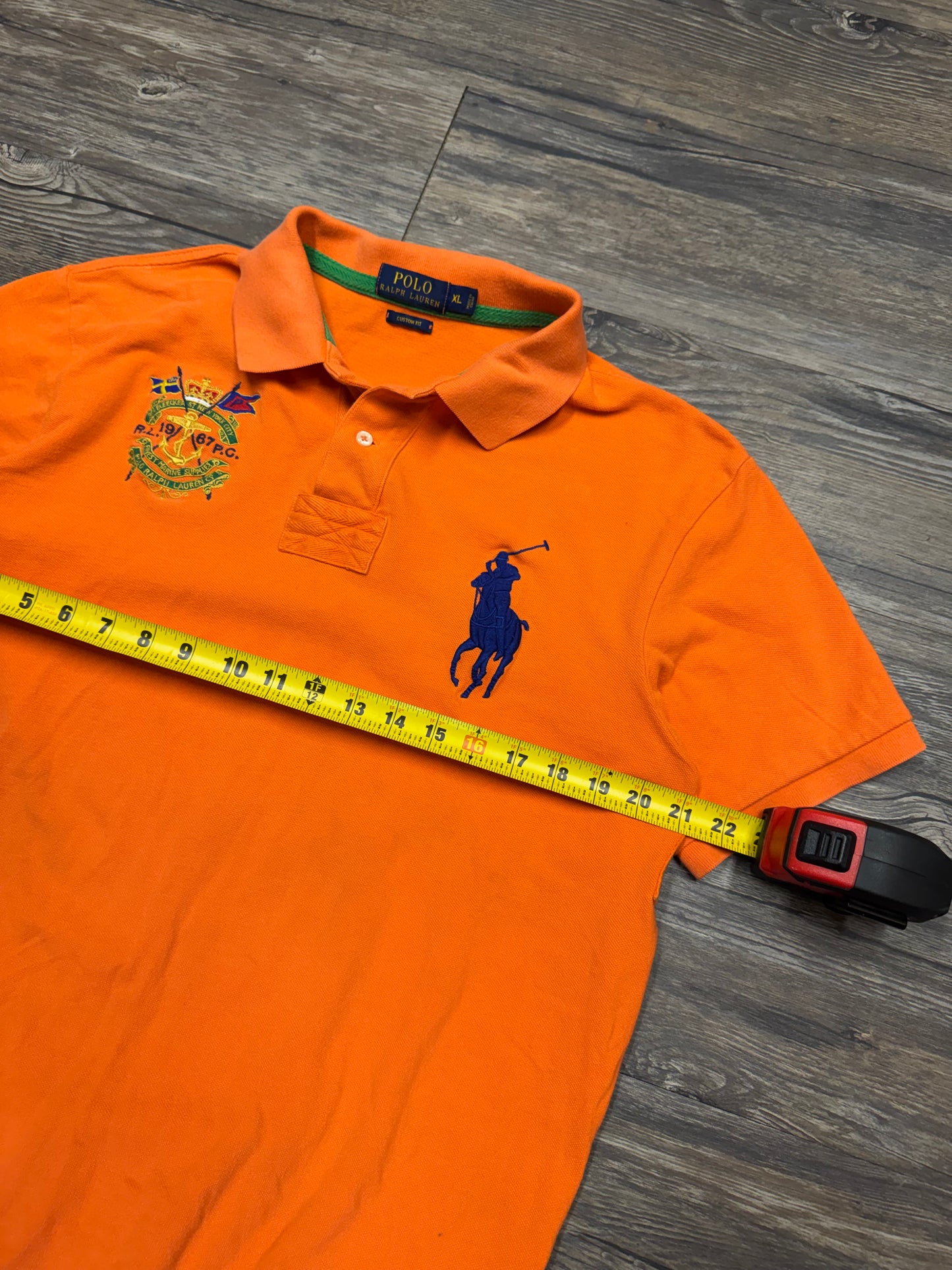 POLO RALPH LAUREN BIG LOGO ORANGE POLO (XL)