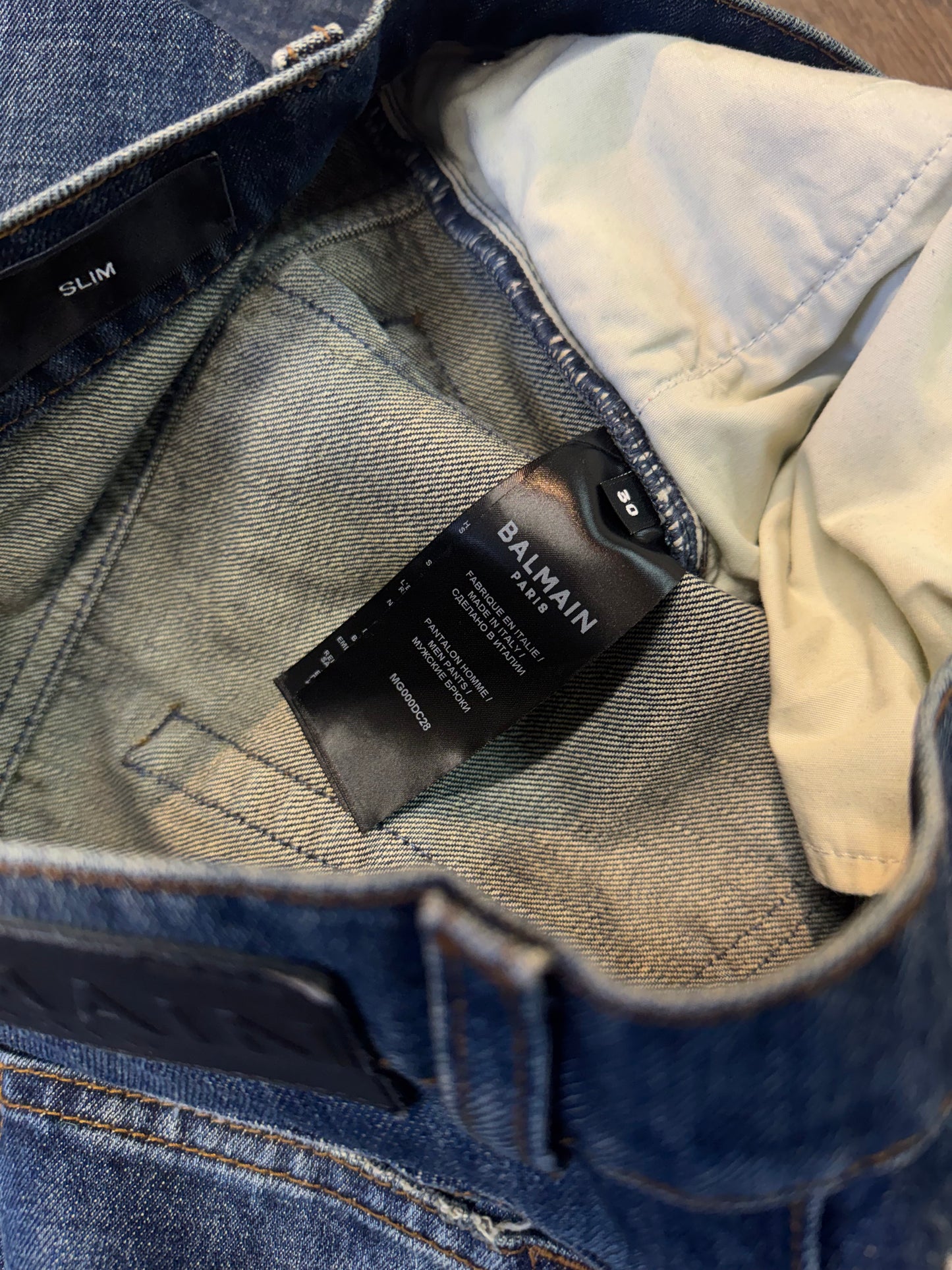 BALMAIN FADED SKINNY JEANS (30)