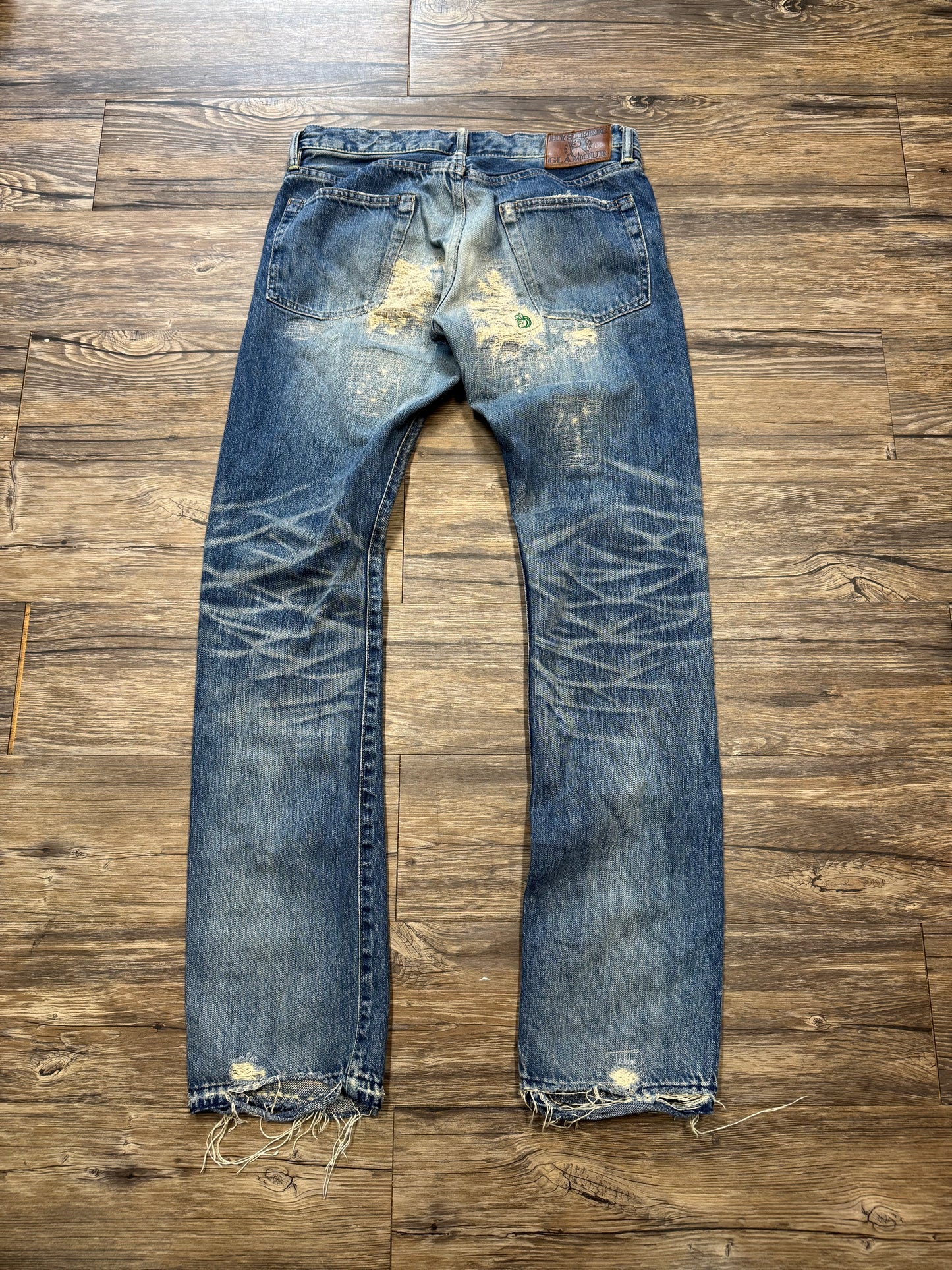 HYSTERIC GLAMOUR STUDDED DISTRESSED DENIM (30)