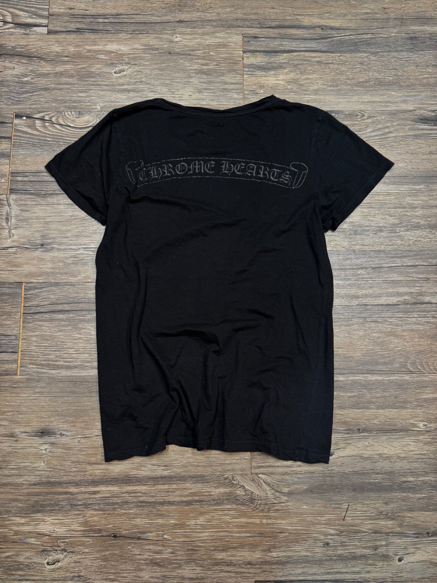 CHROME HEARTS FADED CROSS T-SHIRT (SMALL)