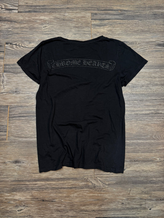CHROME HEARTS FADED CROSS T-SHIRT (SMALL)
