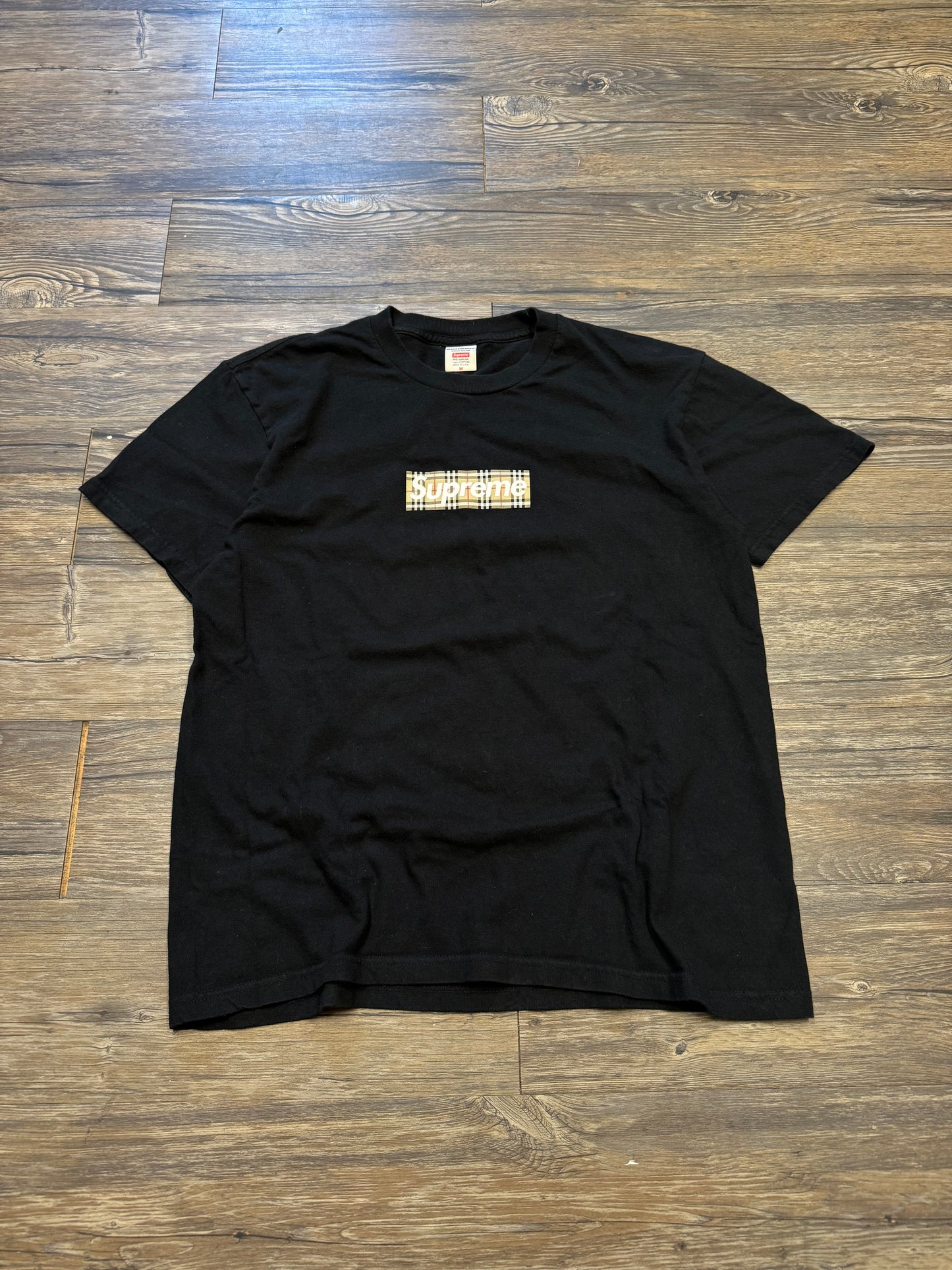 SUPREME BURBERRY BOX LOGO T-SHIRT (M)
