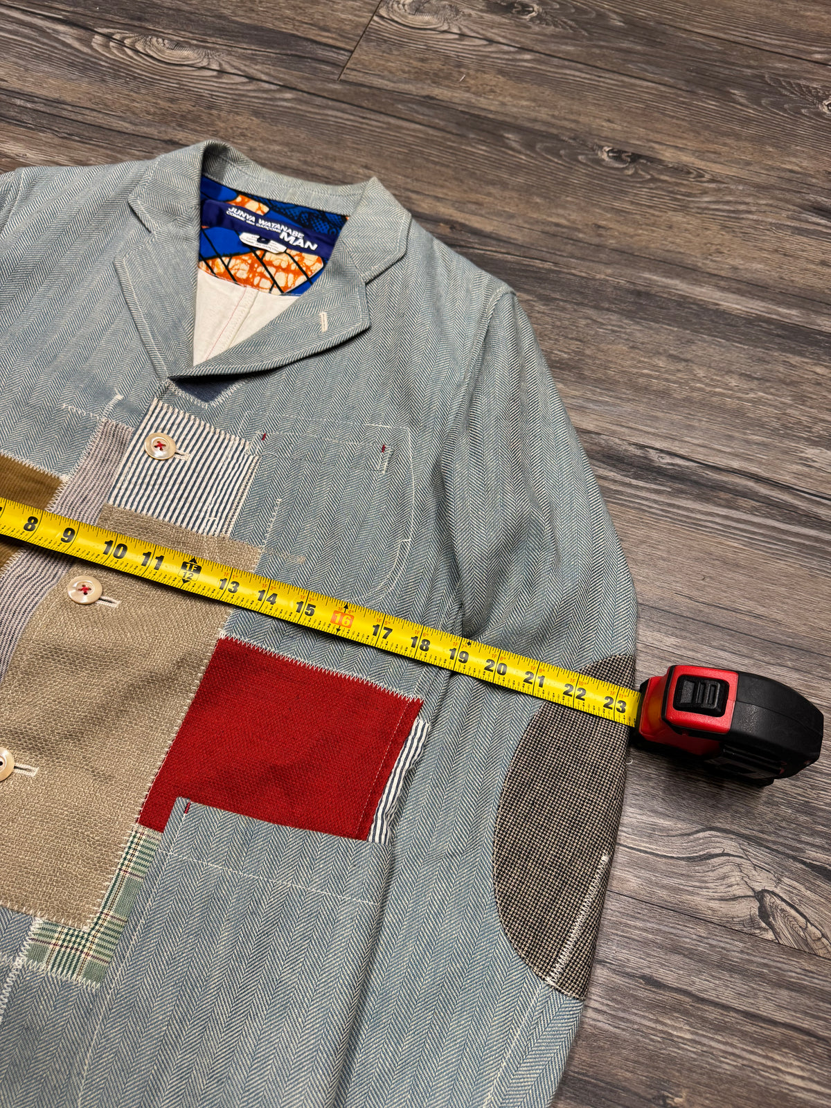 JUNYA WATANABE SS16 PATCHWORK LINEN BLAZER (S)