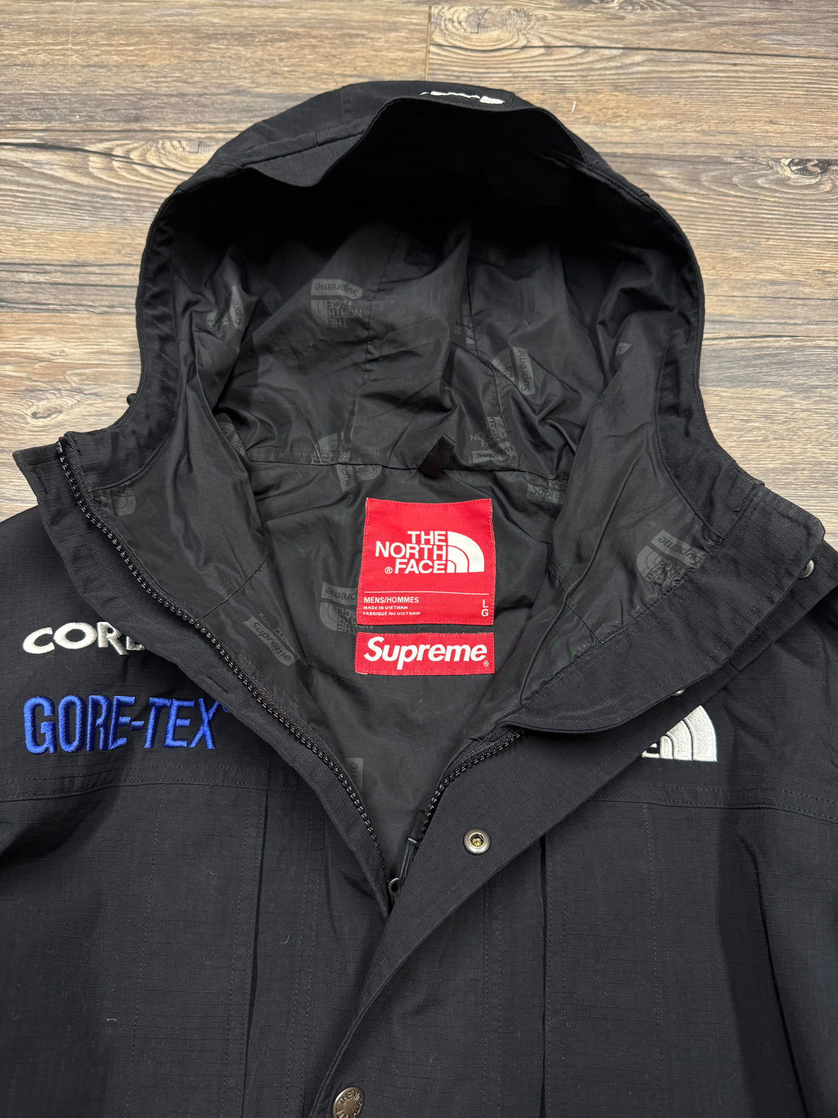 SUPREME X CORDURA FW/18 FACE EXPEDITION GORETEX BLACK ZIP UP JACKET (L)