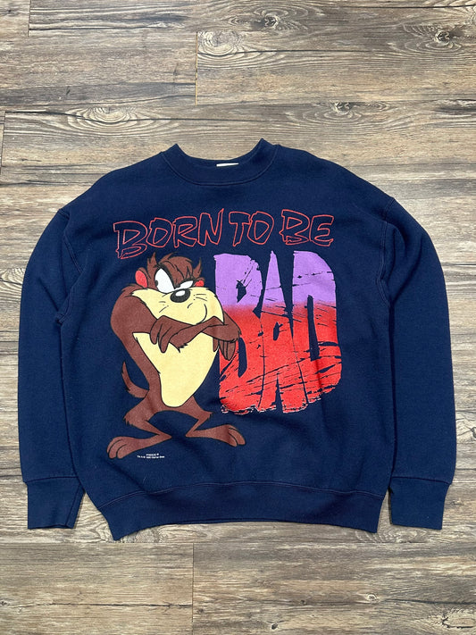 90’S TAZ LOONEY TUNES “BORN TO BE BAD CREWNECK (LARGE)