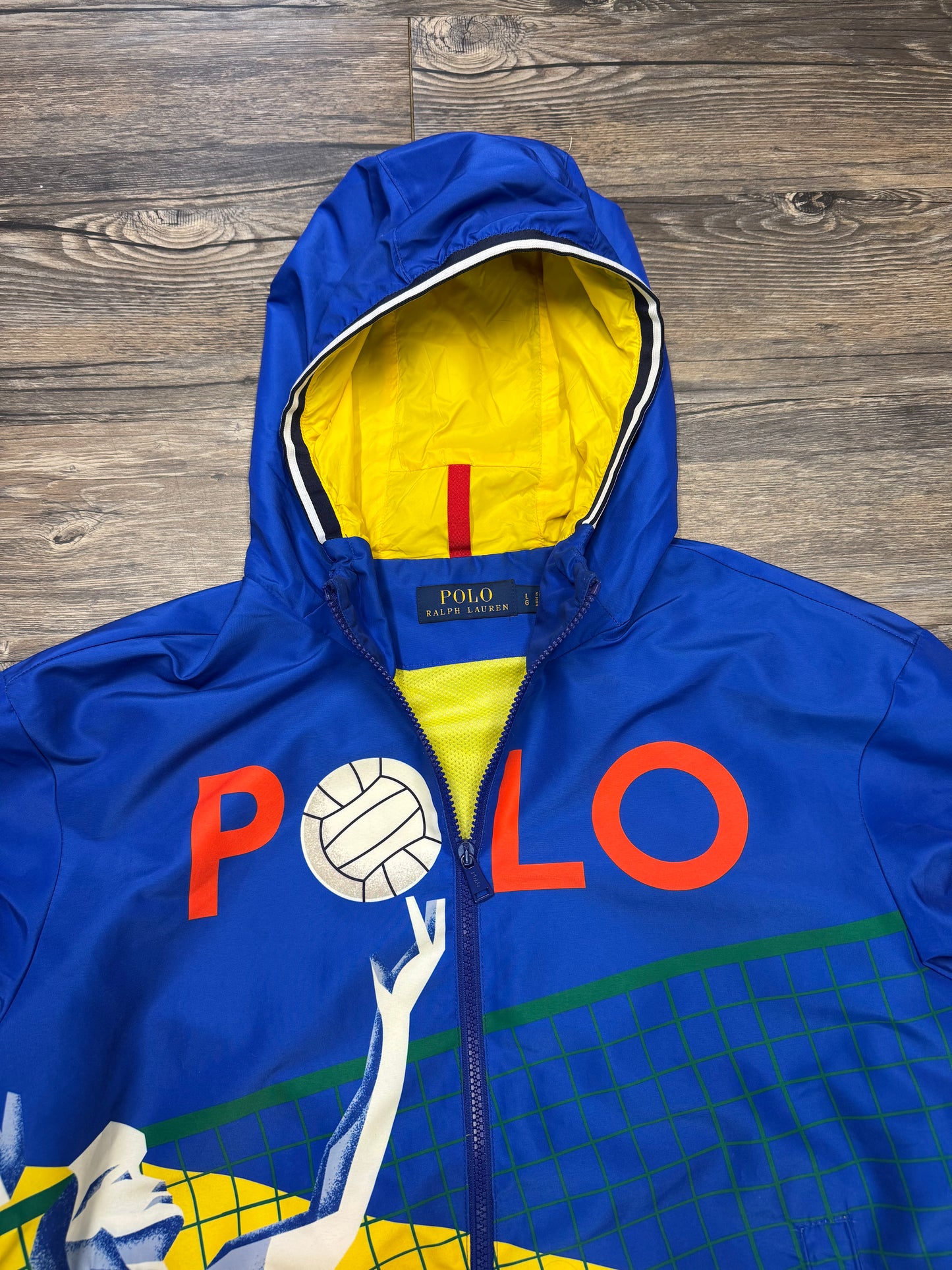 POLO RALPH LAUREN VOLLEY HOODED JACKET (L)