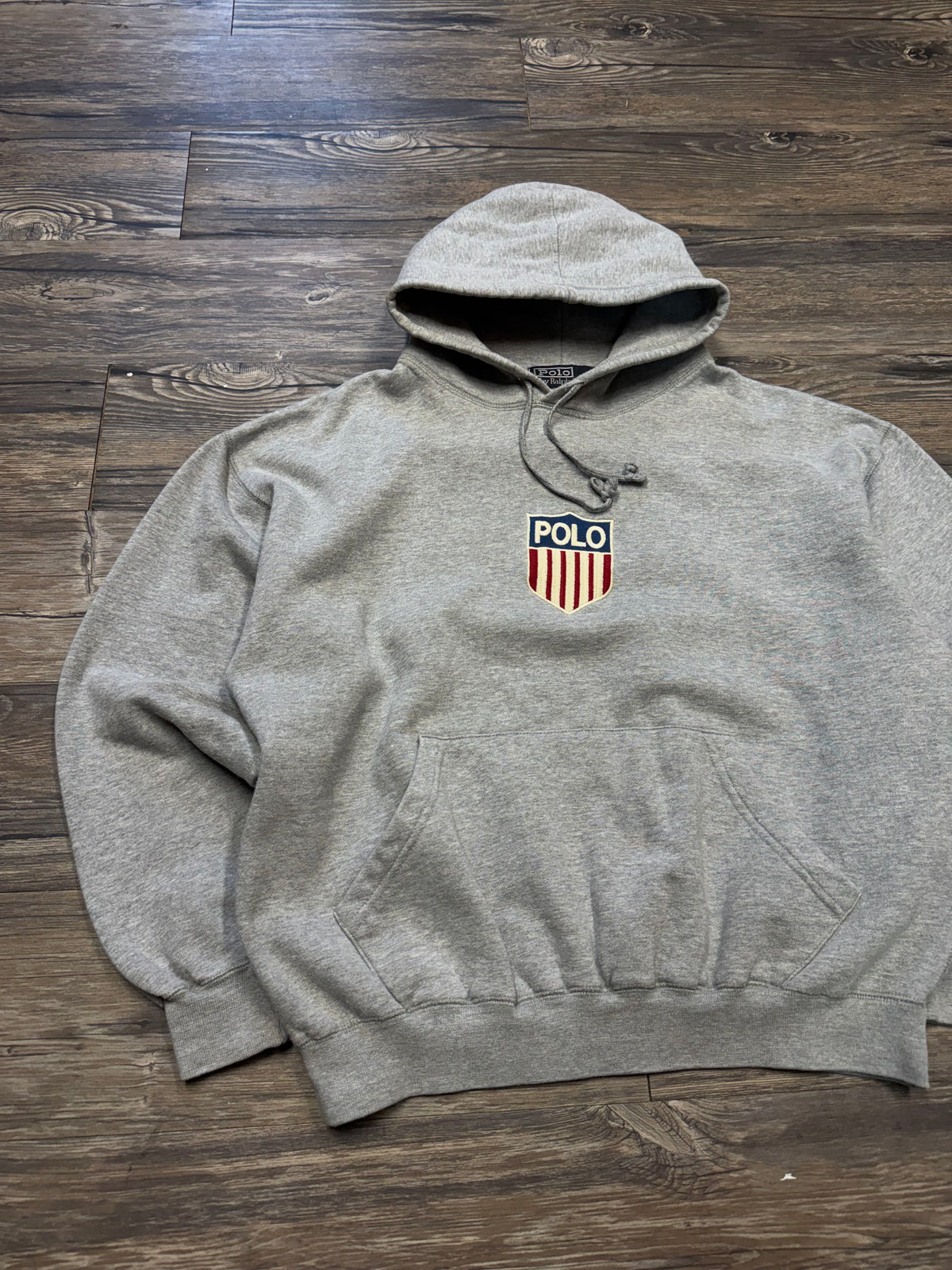 POLO RALPH LAUREN BLACK LABEL K SWISS EMBLEM HOODIE (L)