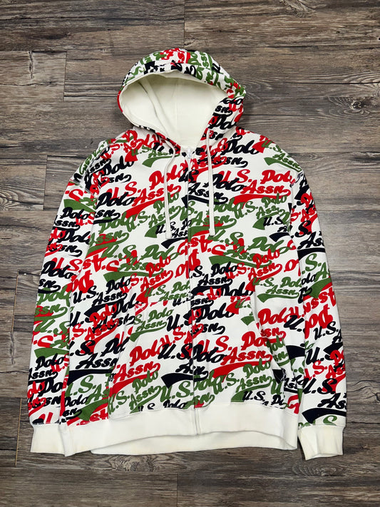 U.S POLO ASSN ALL OVER GRAFFITI ZIP-UP HOODIE (LARGE)