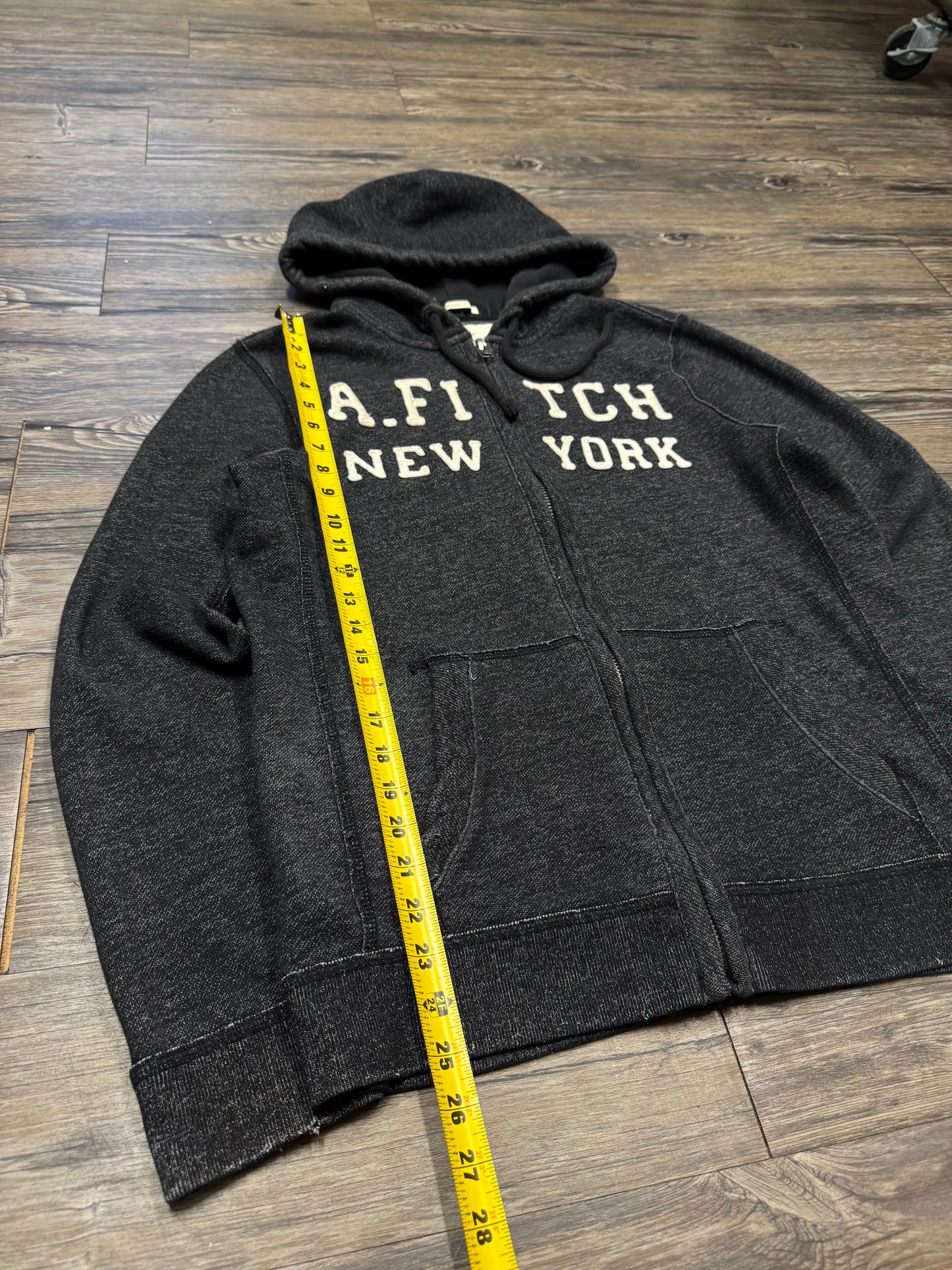 ABERCROMBIE & FITCH Y2K ZIP UP HOODIE (M)