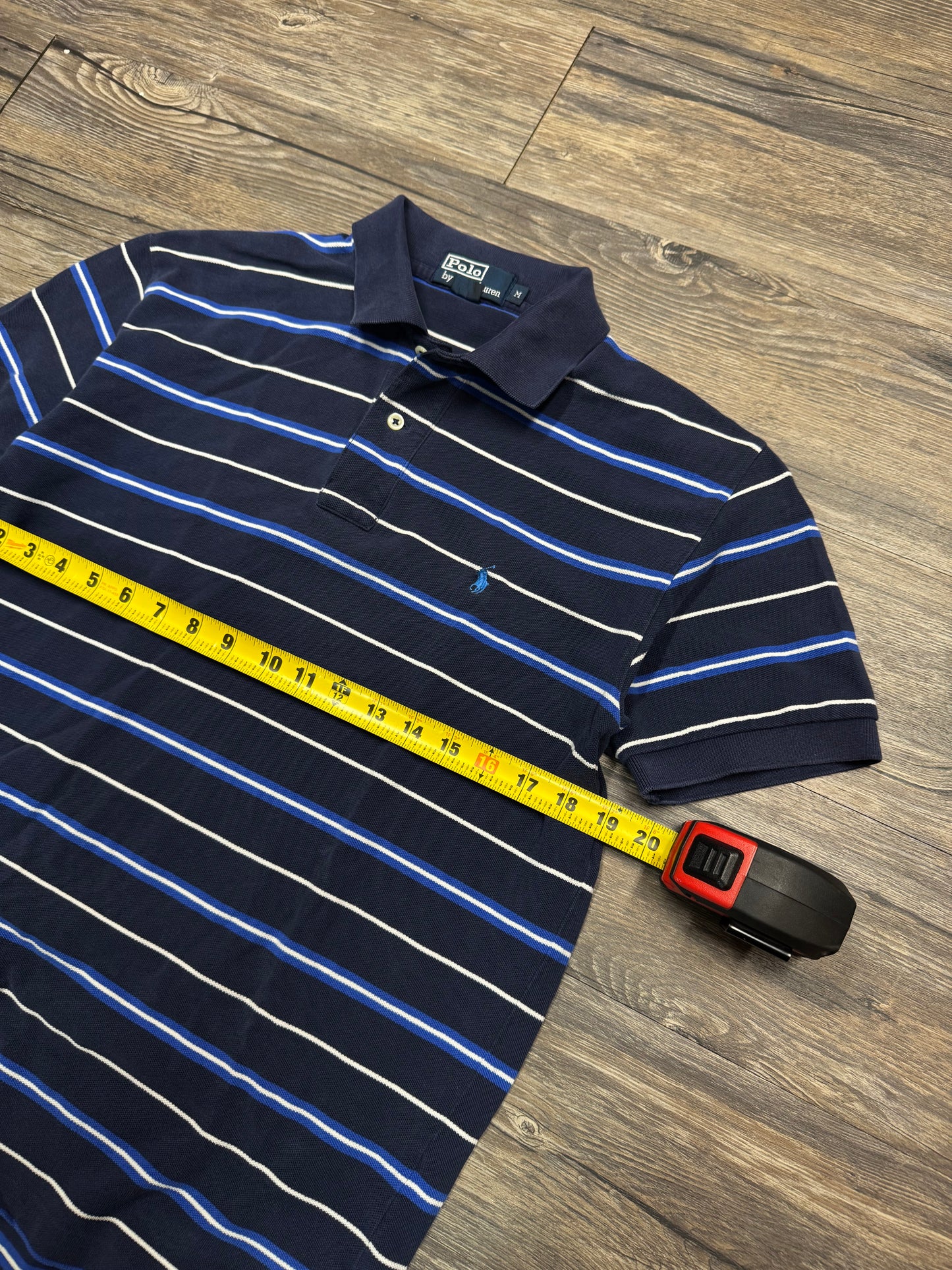 VINTAGE POLO RALPH LAUREN STRIPED POLO (M)