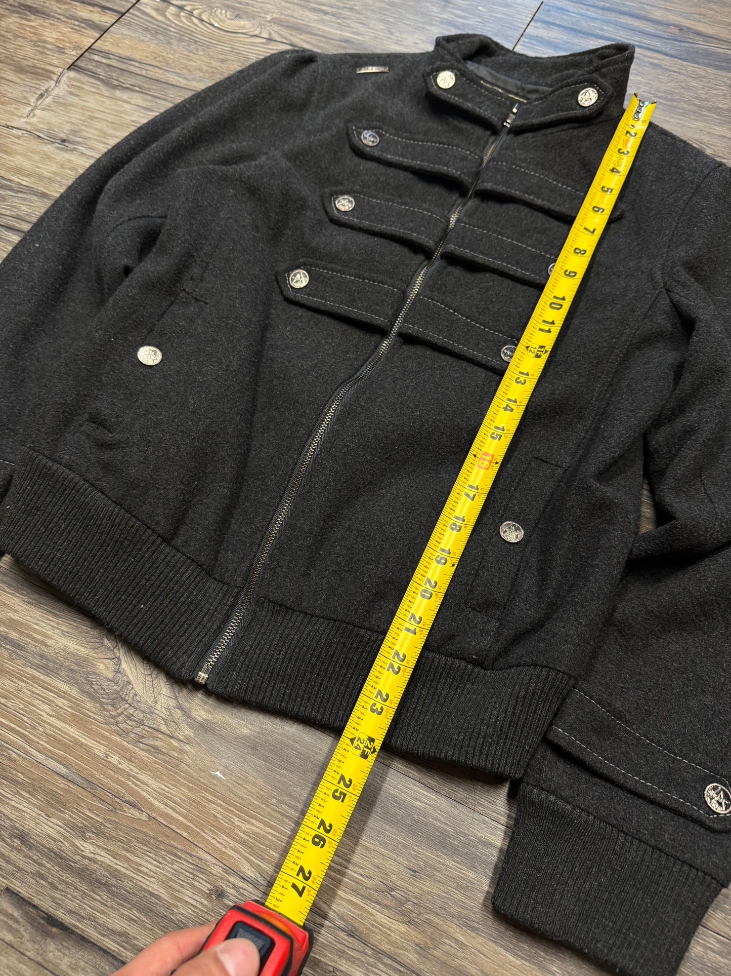 AKADEMIKS WOOL NAPOLEON JACKET (XL)