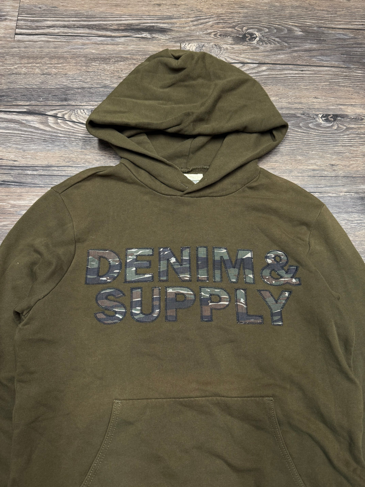 POLO RALPH LAUREN DENIM & SUPPLY CAMO LOGO HOODIE (M)
