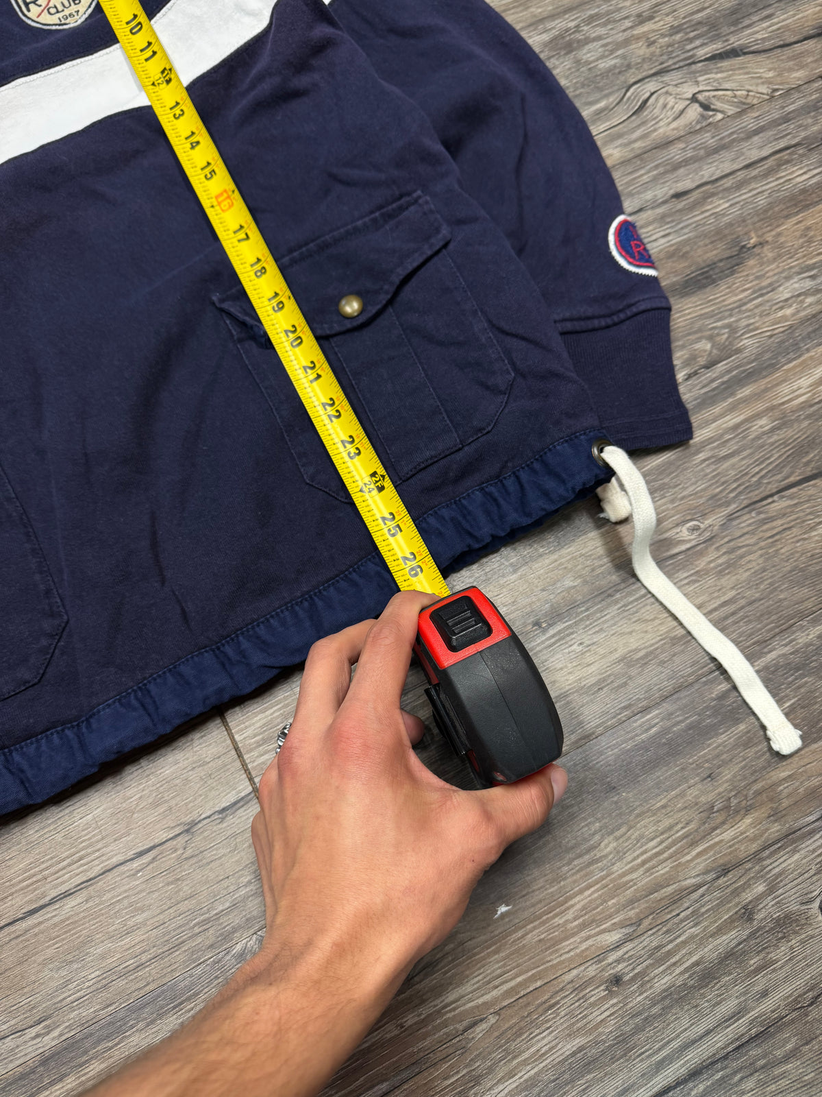 POLO RALPH LAUREN SKI PATROL WAFFLE LINED RUGBY SHIRT (S)