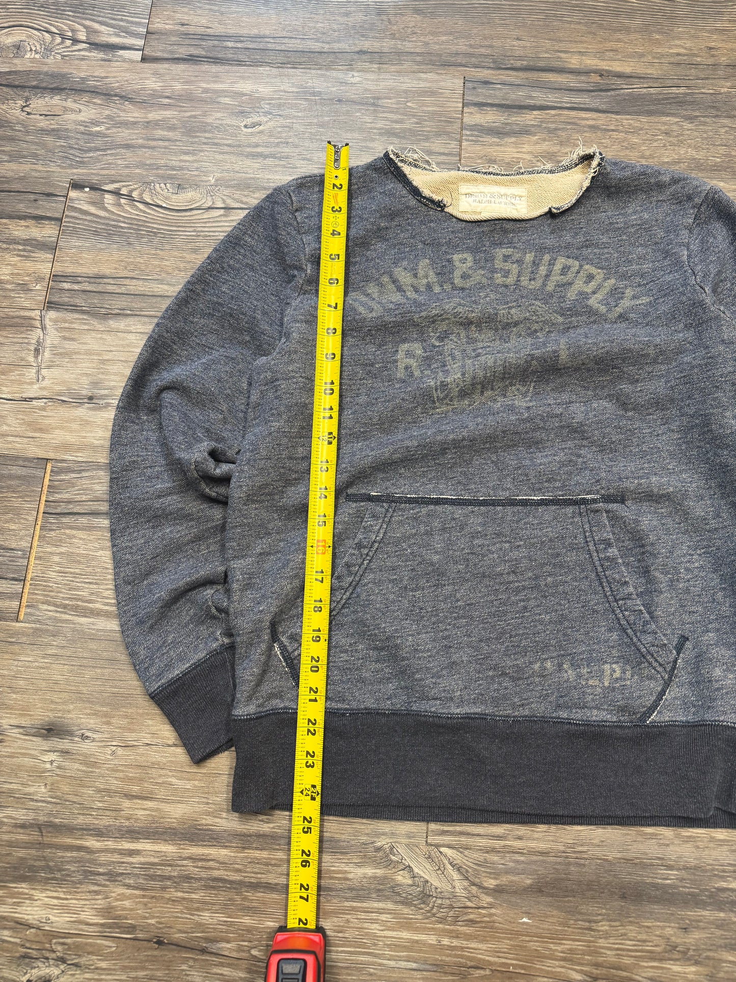RALPH LAUREN DENIM & SUPPLY CUT OFF CREWNECK (M)