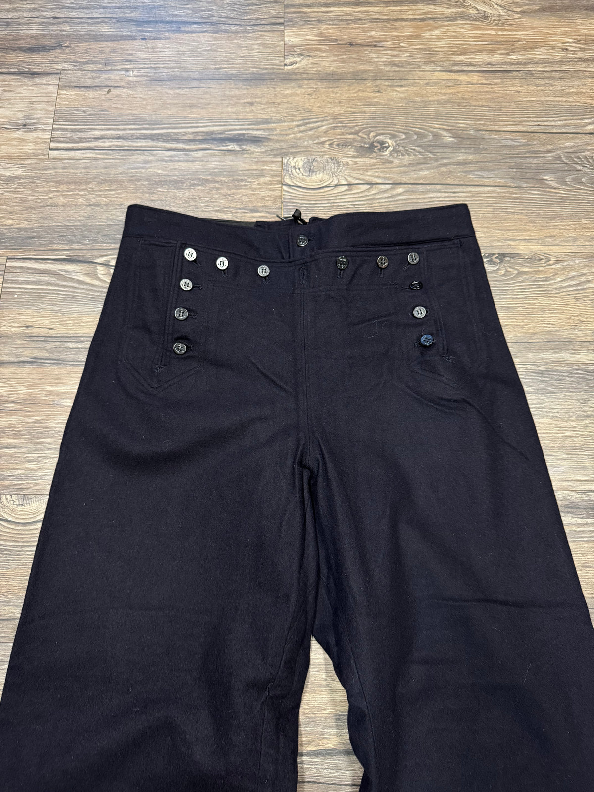 90’s VTG WOOL USN DARK BLUE SAILOR PANTS (33)