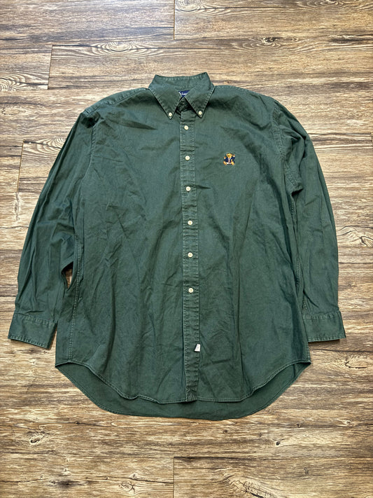POLO RALPH LAUREN BEAR BUTTON DOWN SHIRT (L)