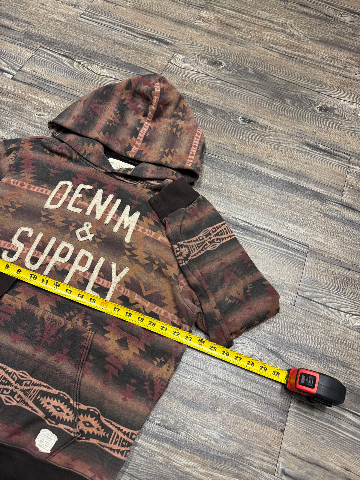POLO RALPH LAUREN DENIM & SUPPLY AZTEC HOODIE (L)