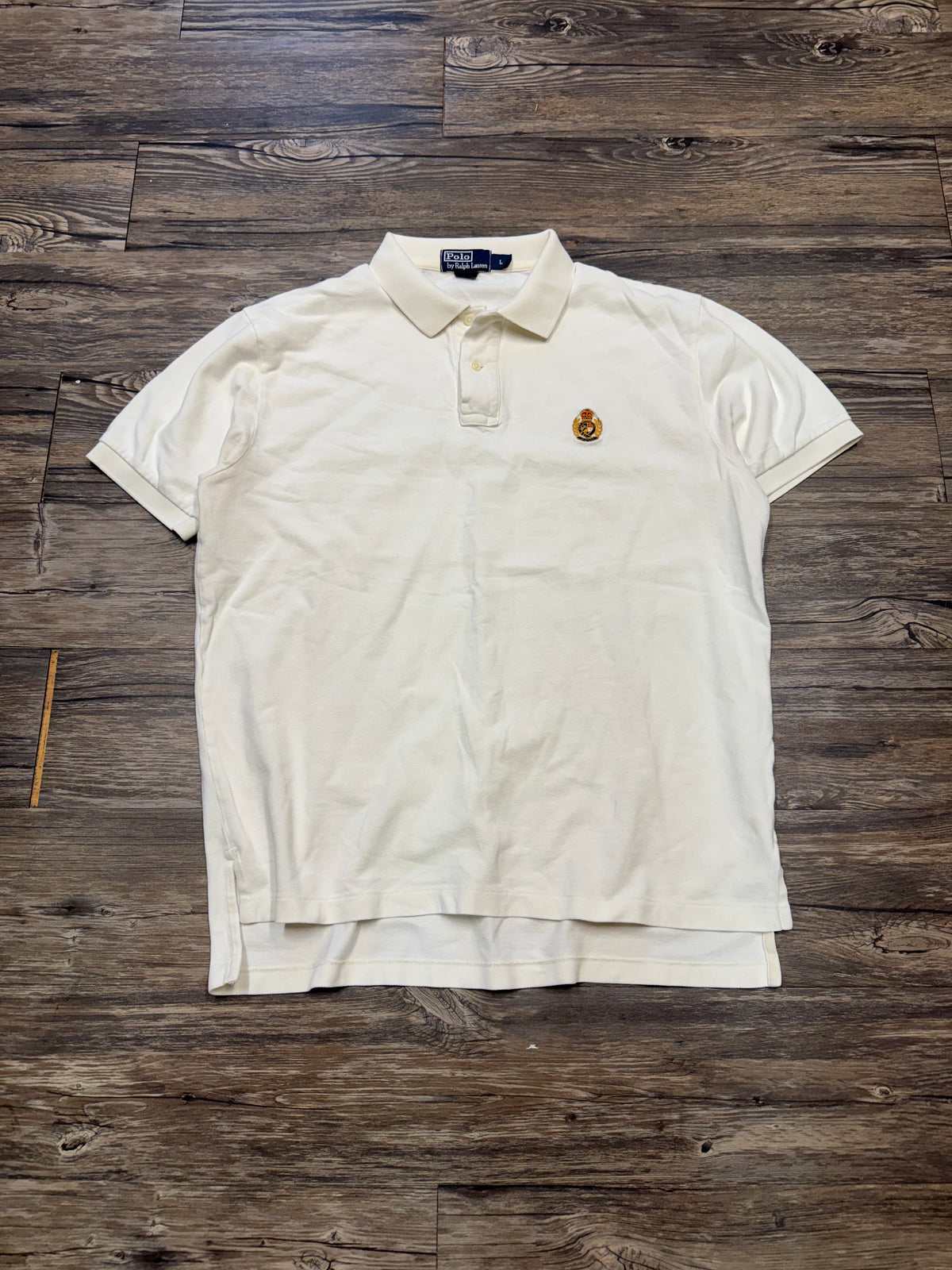 POLO RALPH LAUREN CREST WHITE POLO (L)