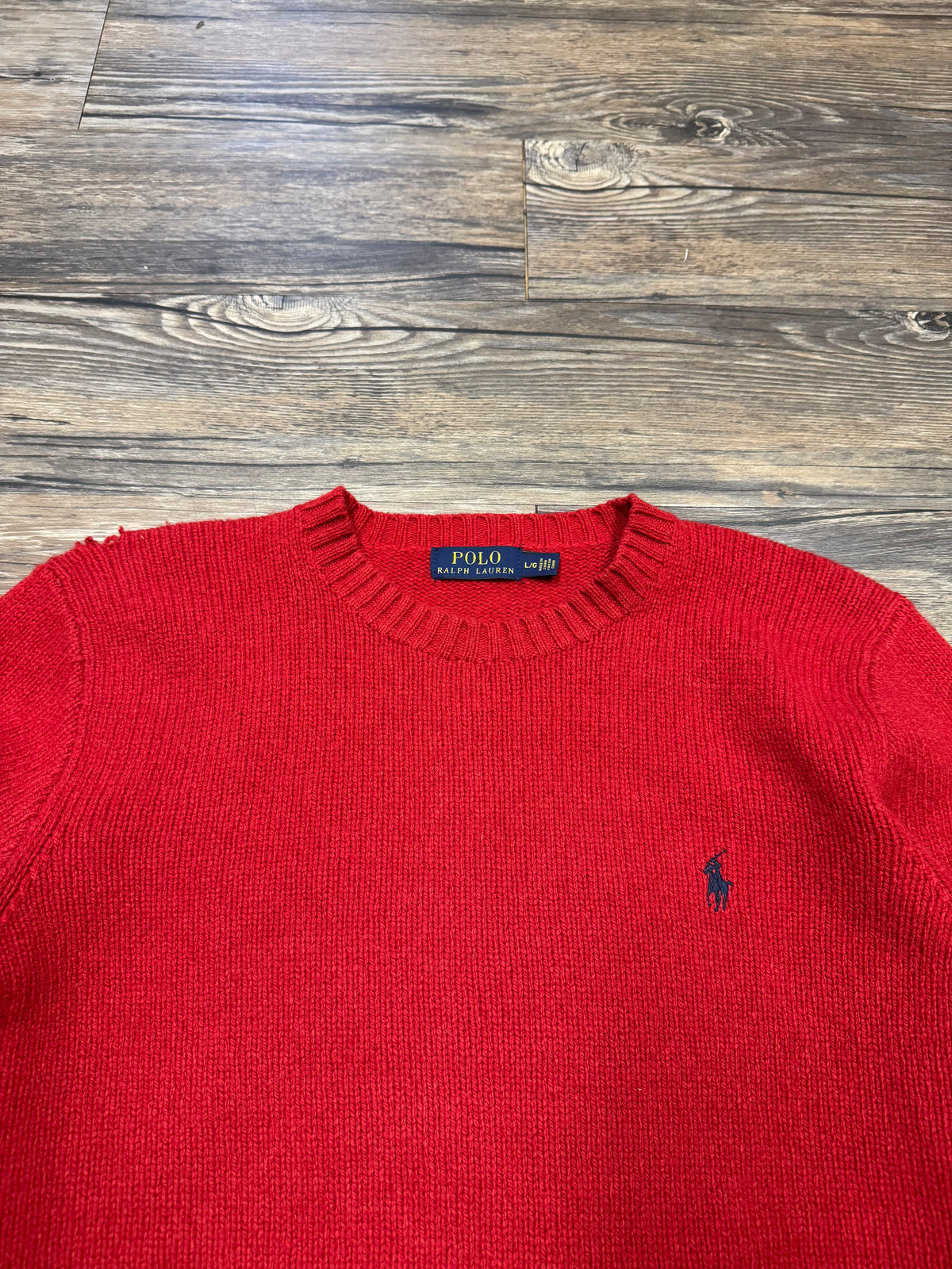 POLO RALPH LAUREN VINTAGE WOOL KNIT SWEATER (L)