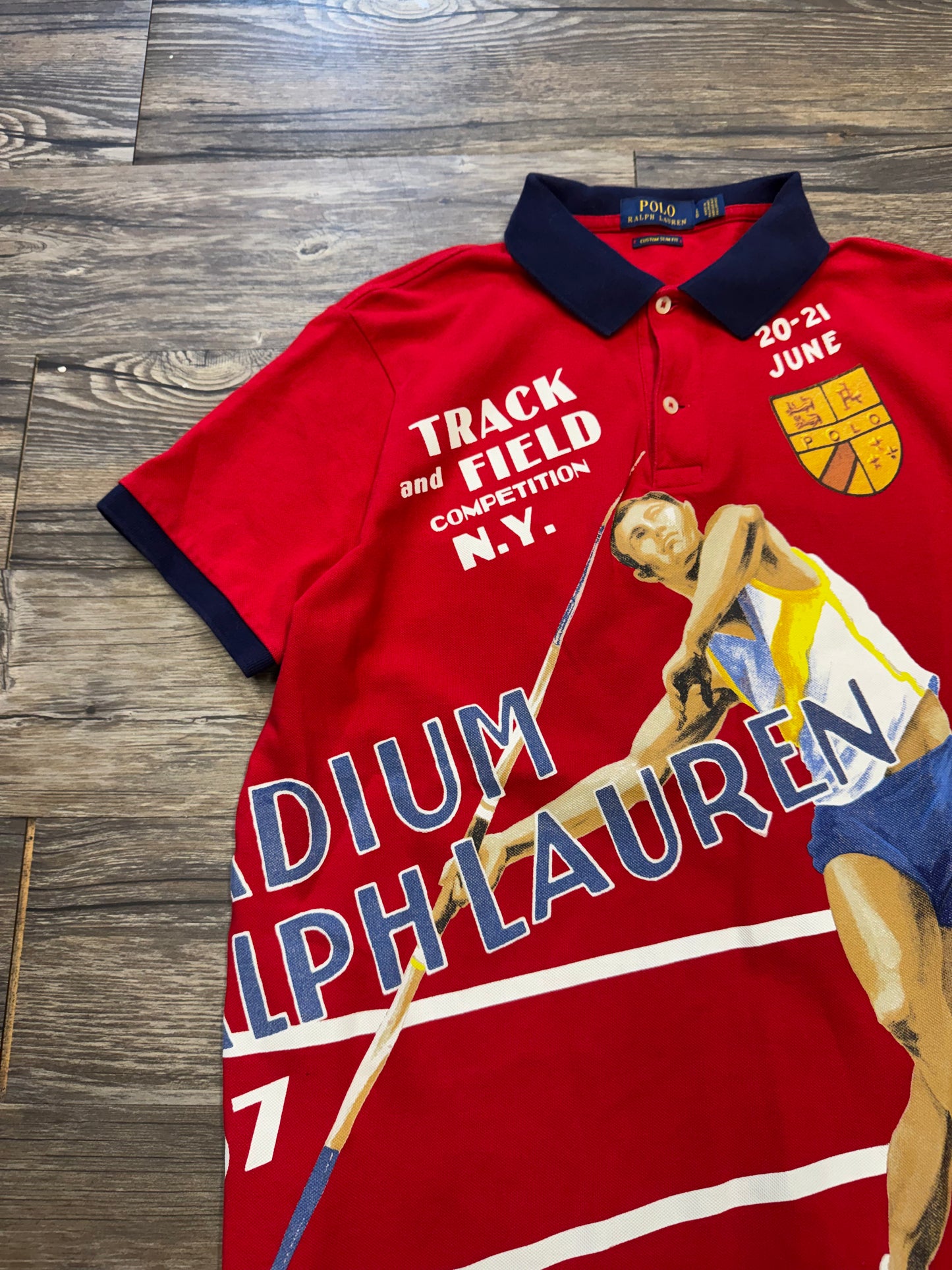 POLO RALPH LAUREN TRACK & FIELD CHARIOTS STADIUM SHIRT (L)