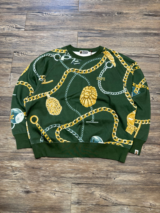 A BATHING APE JEWELS CREWNECK (L)