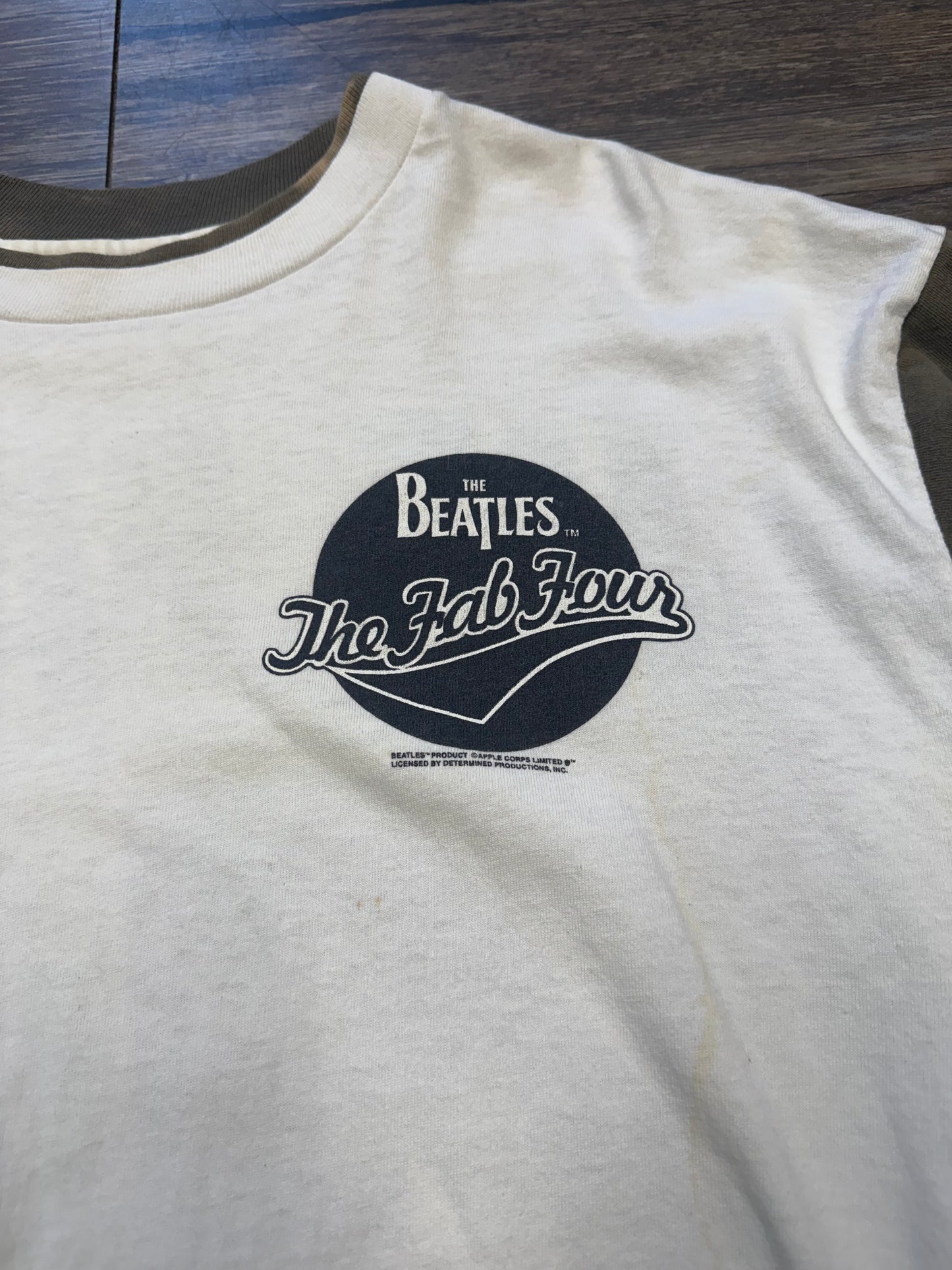 THE BEATLES 90s 2TONE ‘THE FAB FOUR’ T-SHIRT (L)