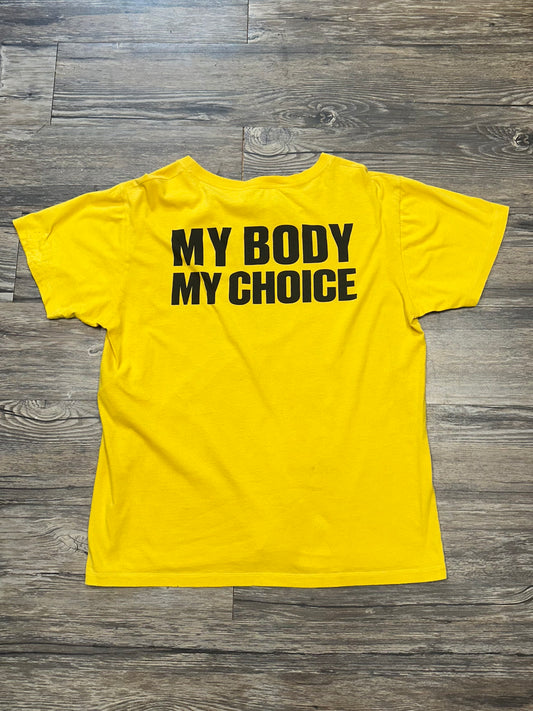 GUCCI “MY BODY MY CHOICE” GRAPHIC T-SHIRT (SMALL)