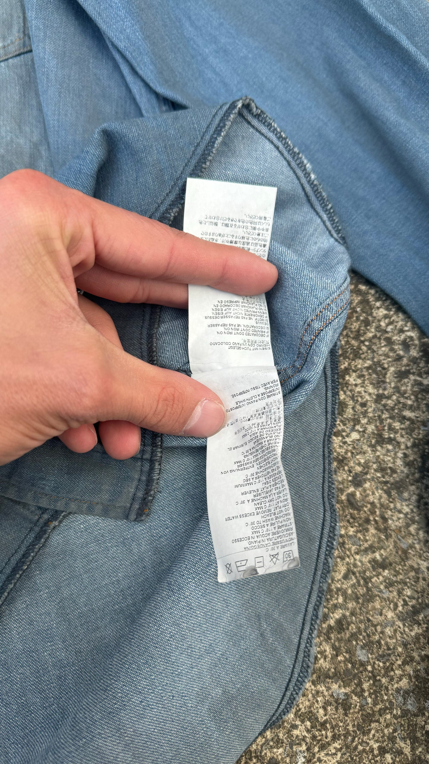 MAISON MARGIELA FADED DENIM SHIRT (L)