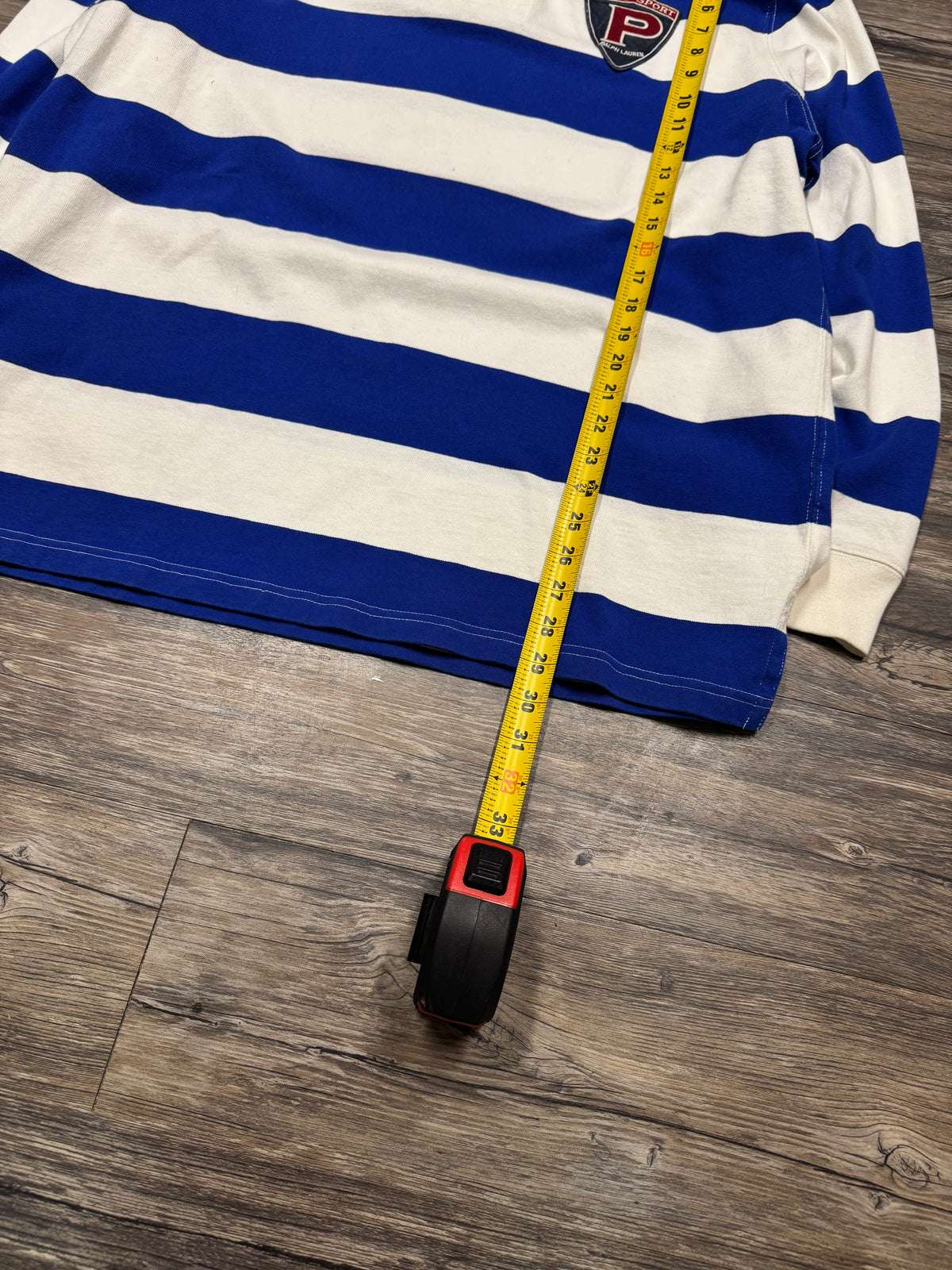 POLO RALPH LAUREN STRIPED RUGBY SHIRT (L)