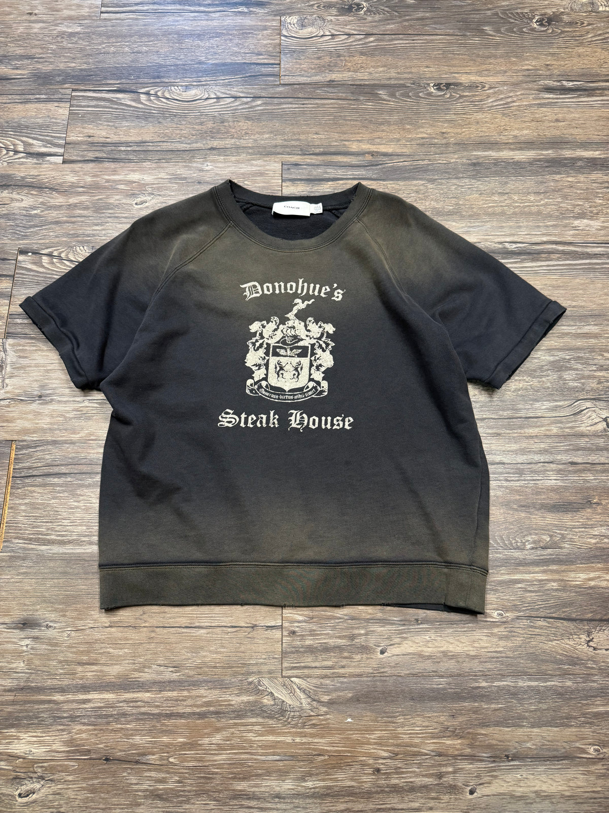 COACH SHRUNKEN RAGLAN CREWNECK T-SHIRT (L)