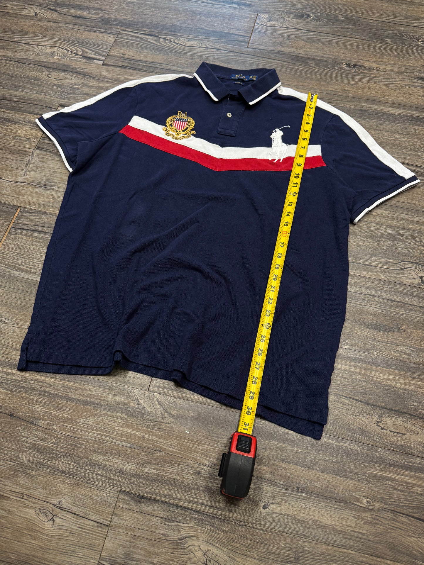 POLO RALPH LAUREN STRIPED CRESTED BIG PONY SHIRT (XXL)