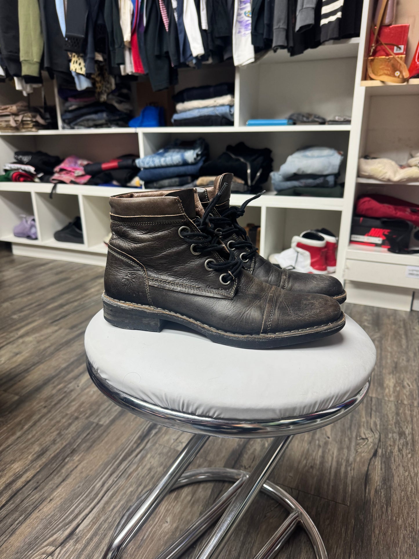 LONDON FLY LEATHER BOOTS (10.5)