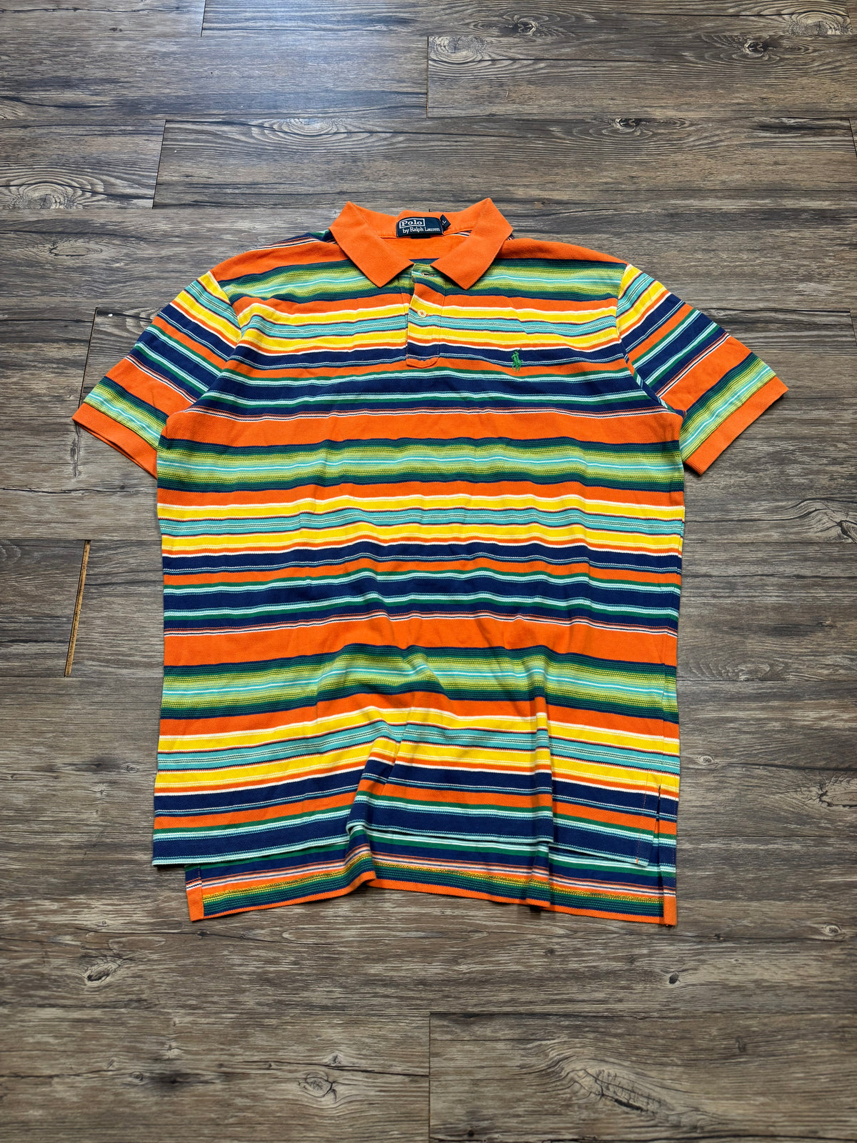 POLO RALPH LAUREN MULTI-COLOR STRIPED POLO (XL)