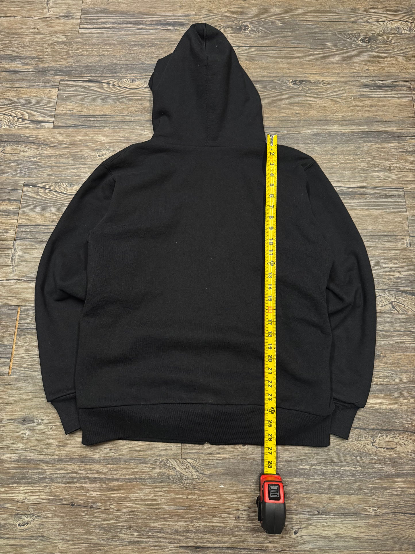 SUPREME BLACK THERMAL LINED HOODIE (L)
