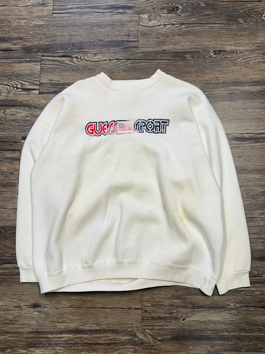 VINTAGE GUESSPORT EMBROIDERED CREWNECK (LARGE)