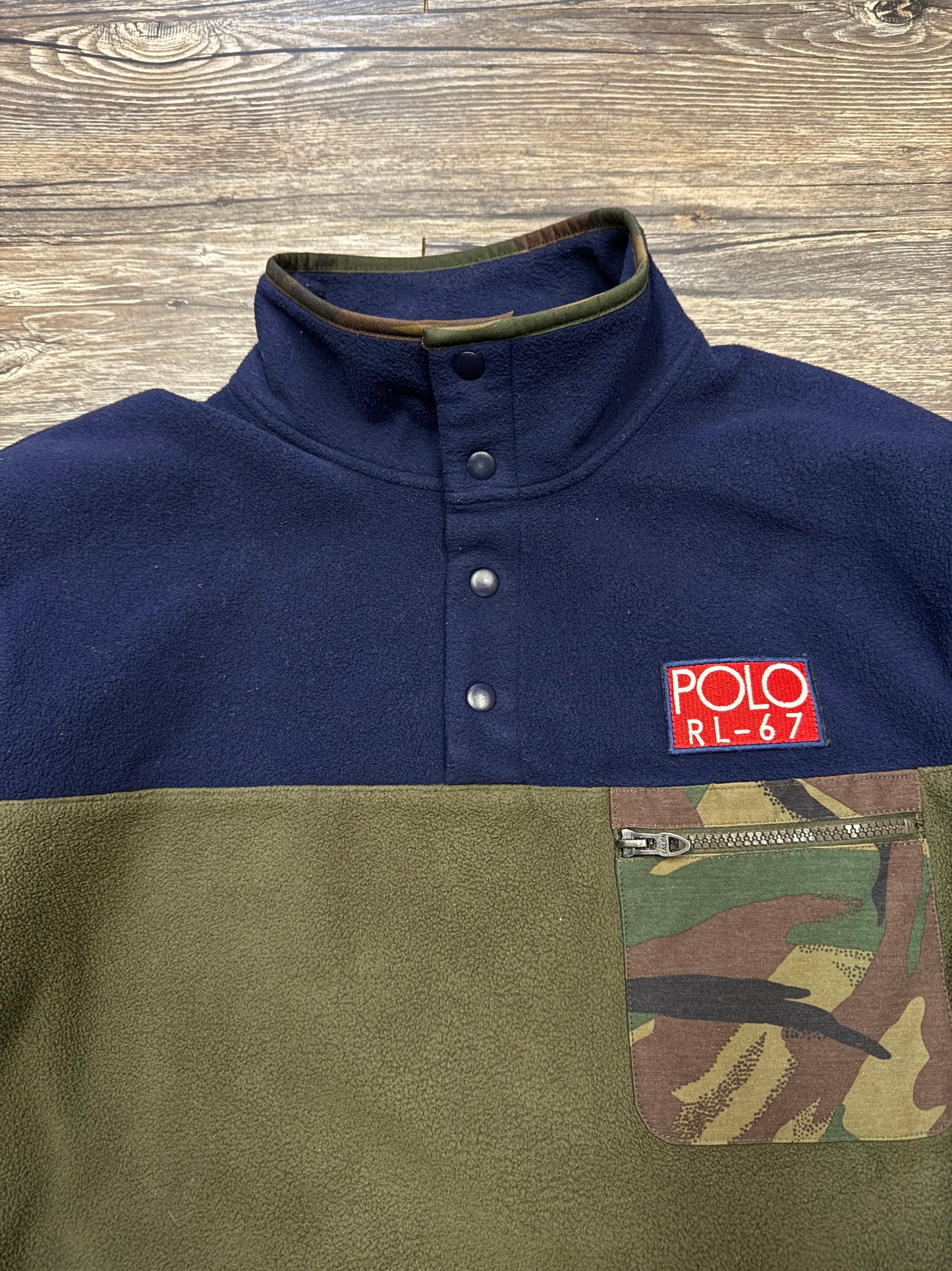 POLO RALPH LAUREN QUARTER SNAP FLEECE (L)