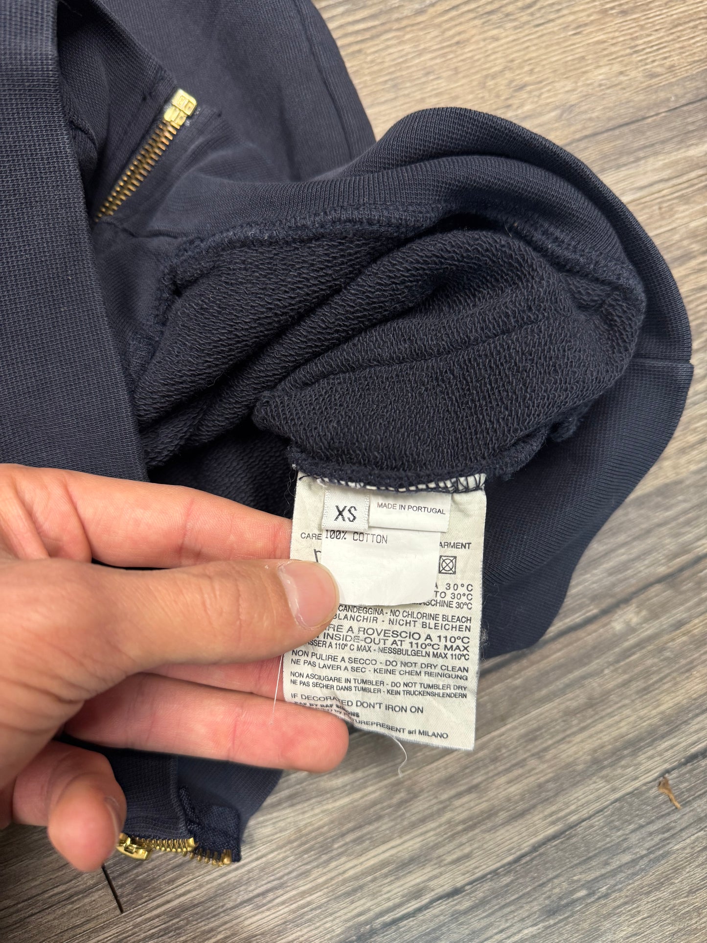 RAF BY RAF SIMONS HOOD ZIP HOODIE (XS)