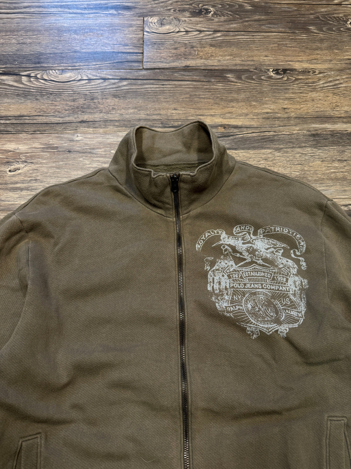 POLO RALPH LAUREN POLO JEANS SHIELD LOGO ZIP UP (L)