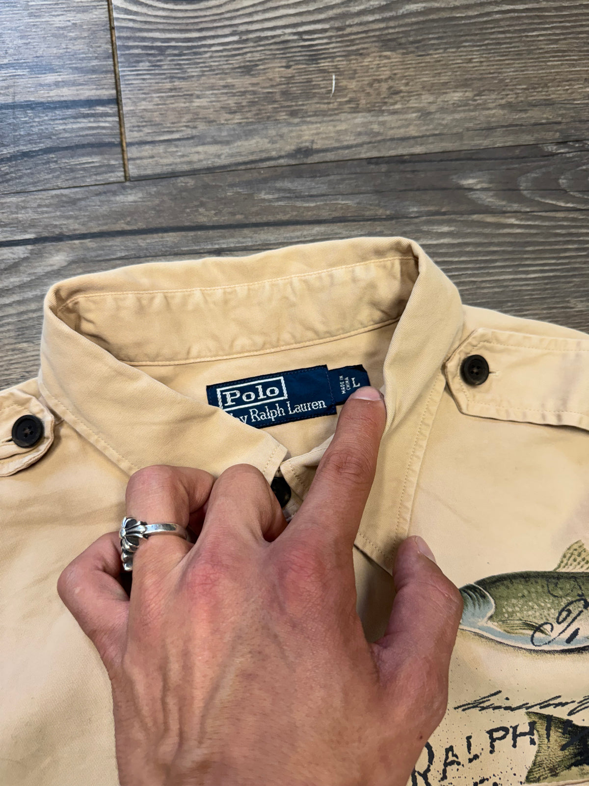 POLO RALPH LAUREN FISHING CAMP OUTDOOR WORK SHIRT (L)