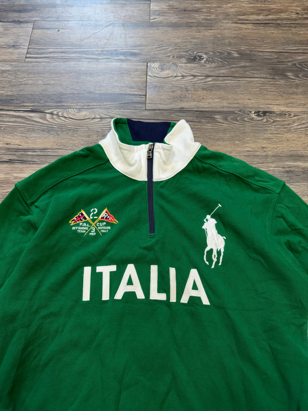 POLO RALPH LAUREN ITALIA BIG PONY QUARTER ZIP PULLOVER (XXL)