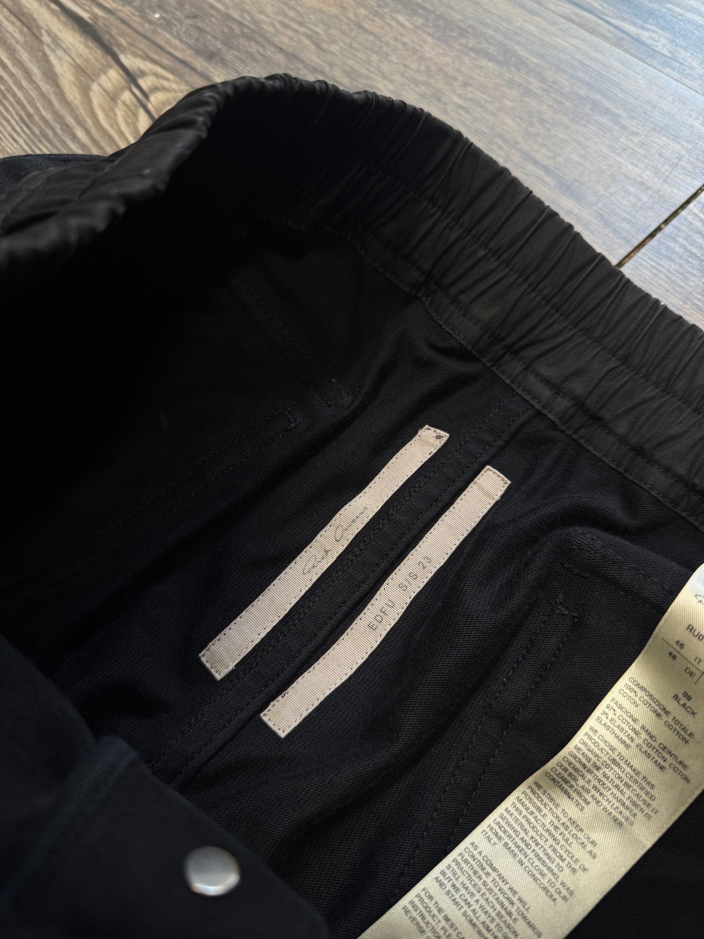 RICK OWENS MASTODON SS17 CARGO SLIM SWEATPANTS (S)